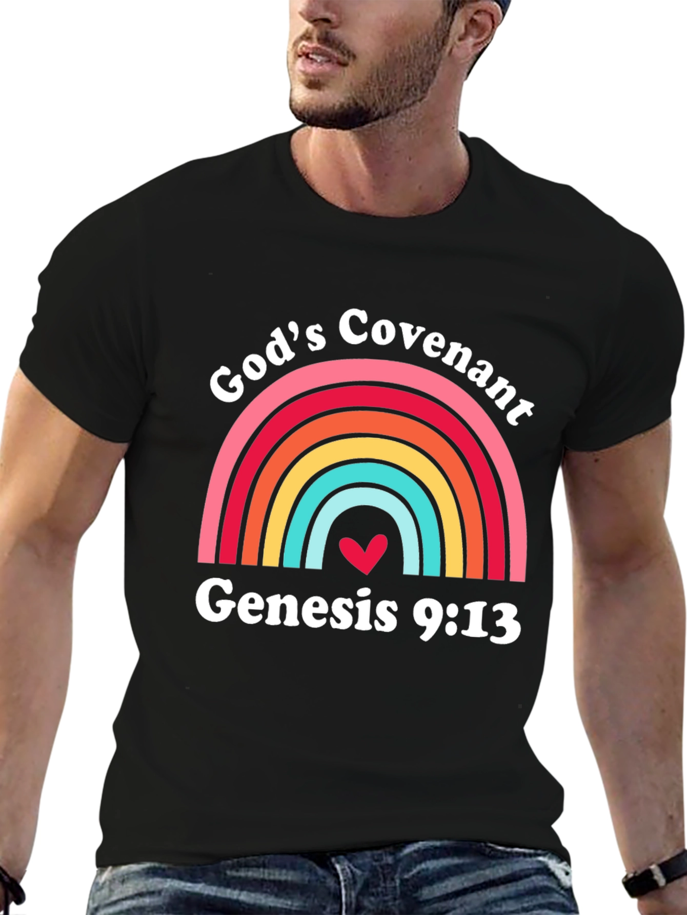 Gods Covenant Rainbow Genesis 9:13 Christian T-Shirt