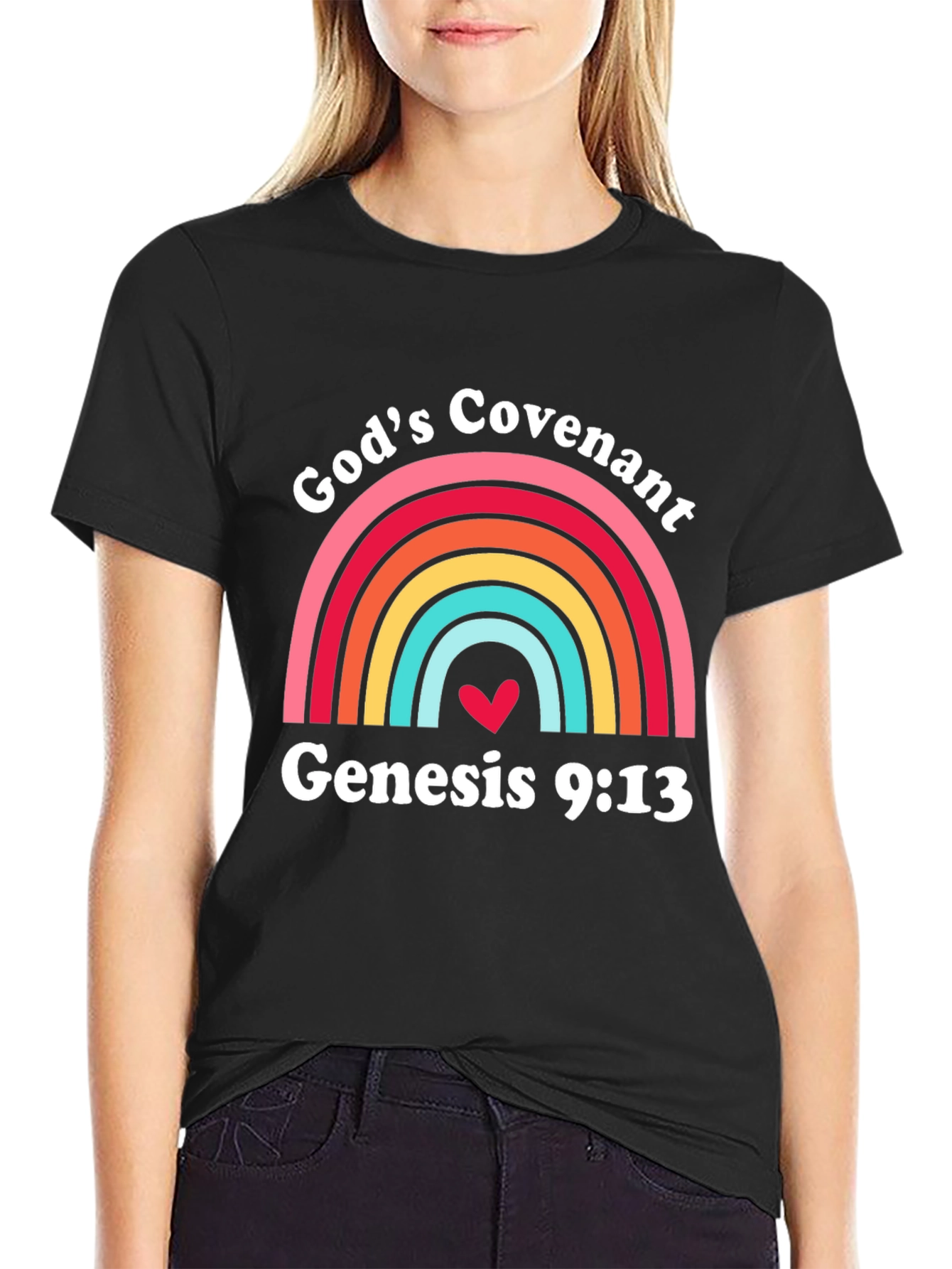 Gods Covenant Rainbow Genesis 9:13 Christian T-Shirt