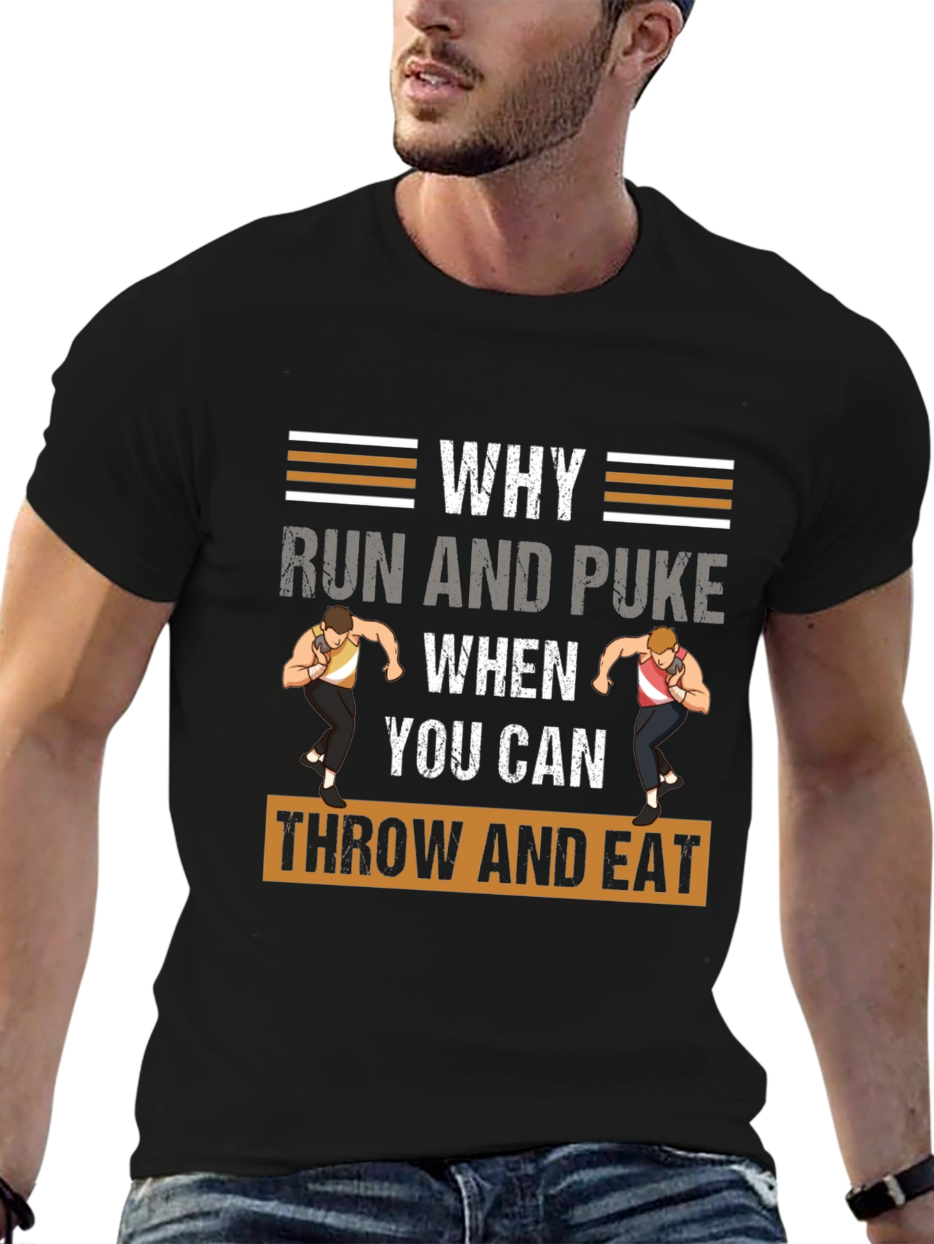 Funny Shot Put T-Shirt - Throw and Eat!