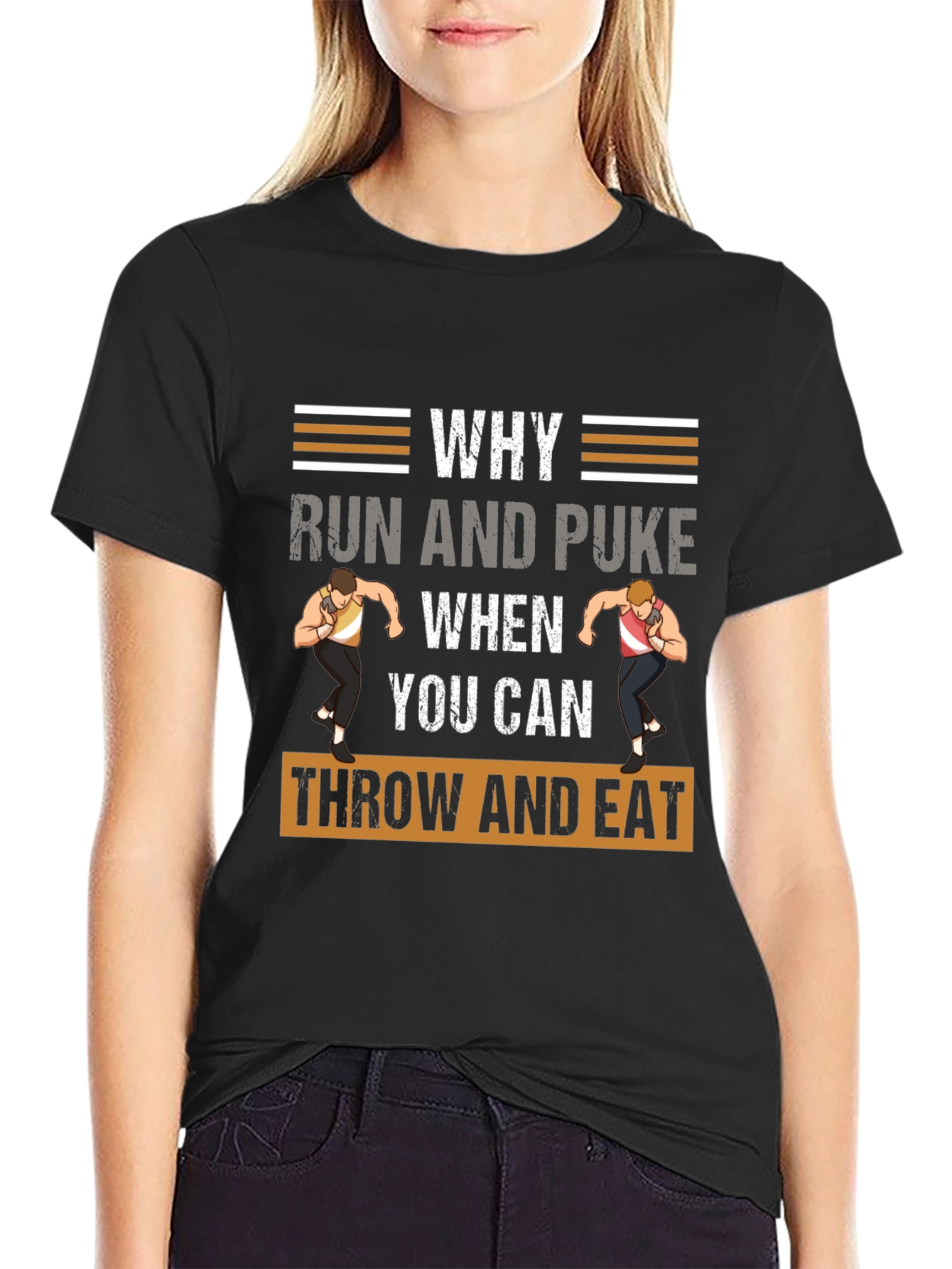 Funny Shot Put T-Shirt - Throw and Eat!