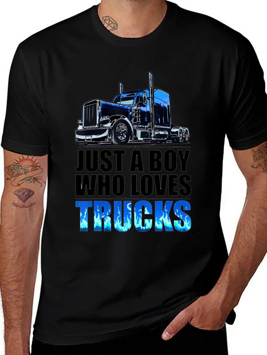 Boy Who Loves Trucks T-Shirt