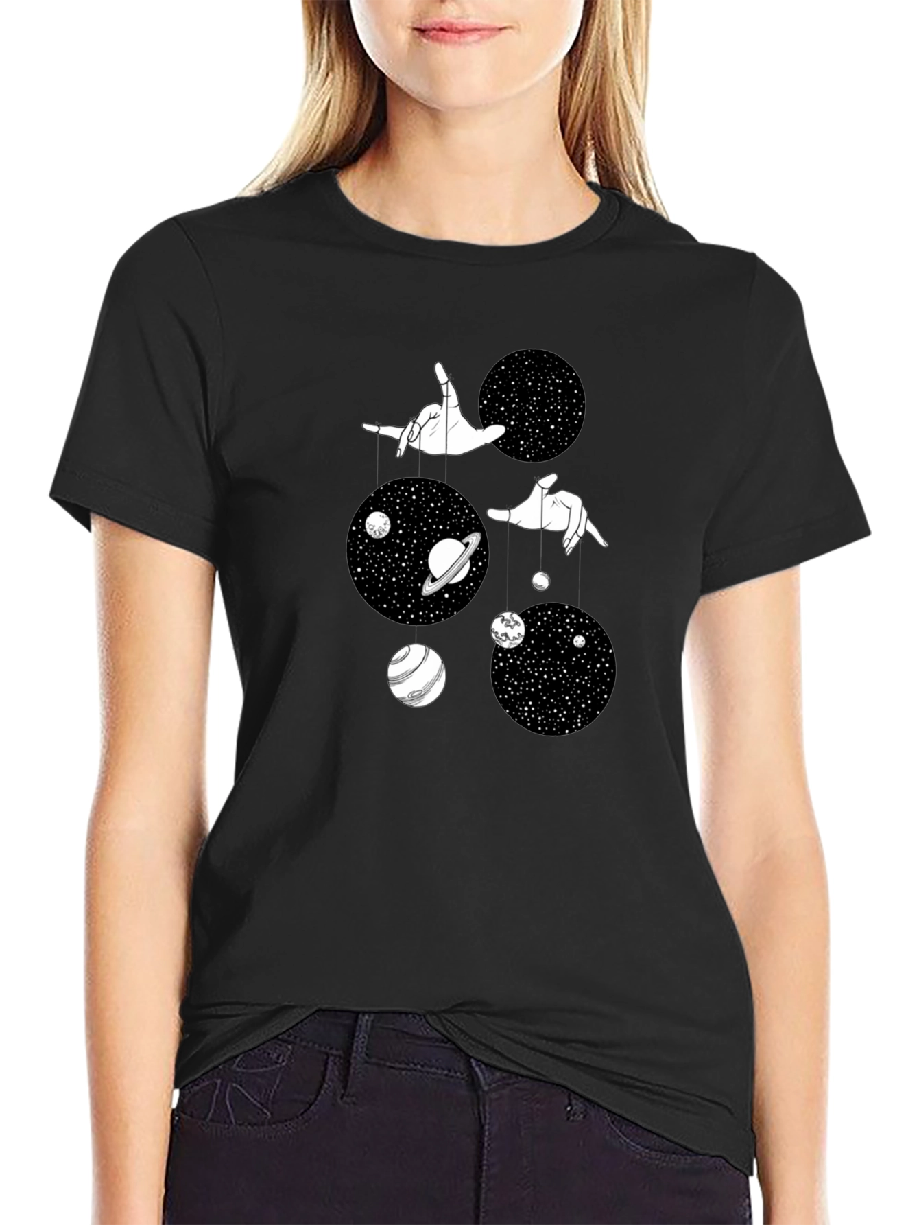 Celestial Puppeteer Black Graphic Tee