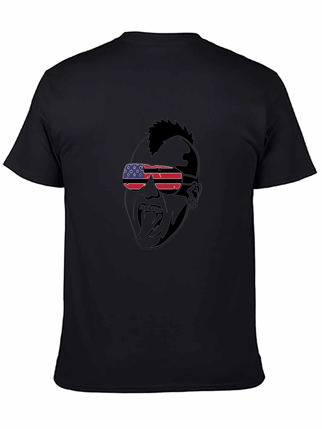 USA Flag Sunglasses Punk Graphic T-Shirt