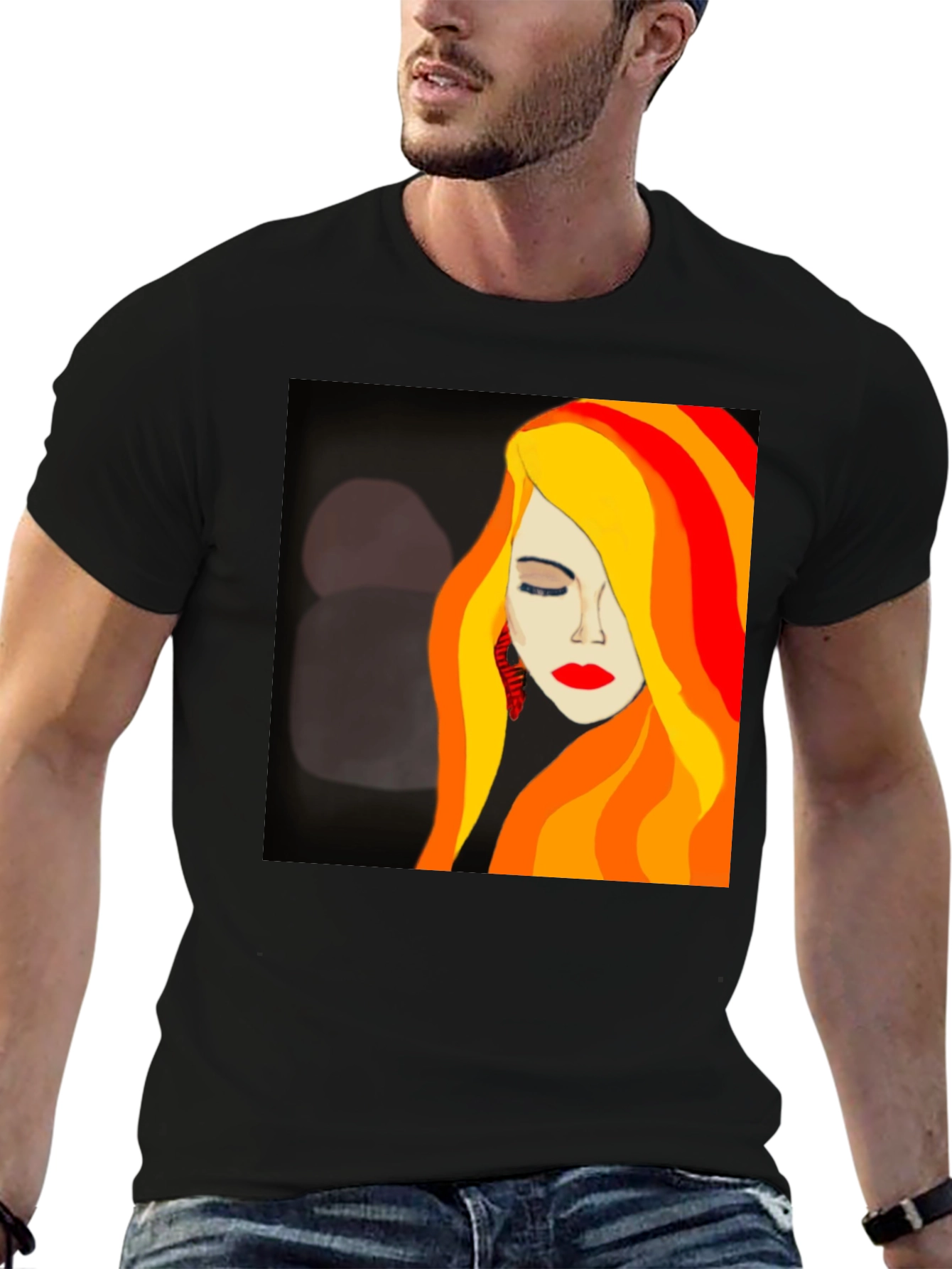 Woman Portrait Graphic Tee - Artistic Fashion