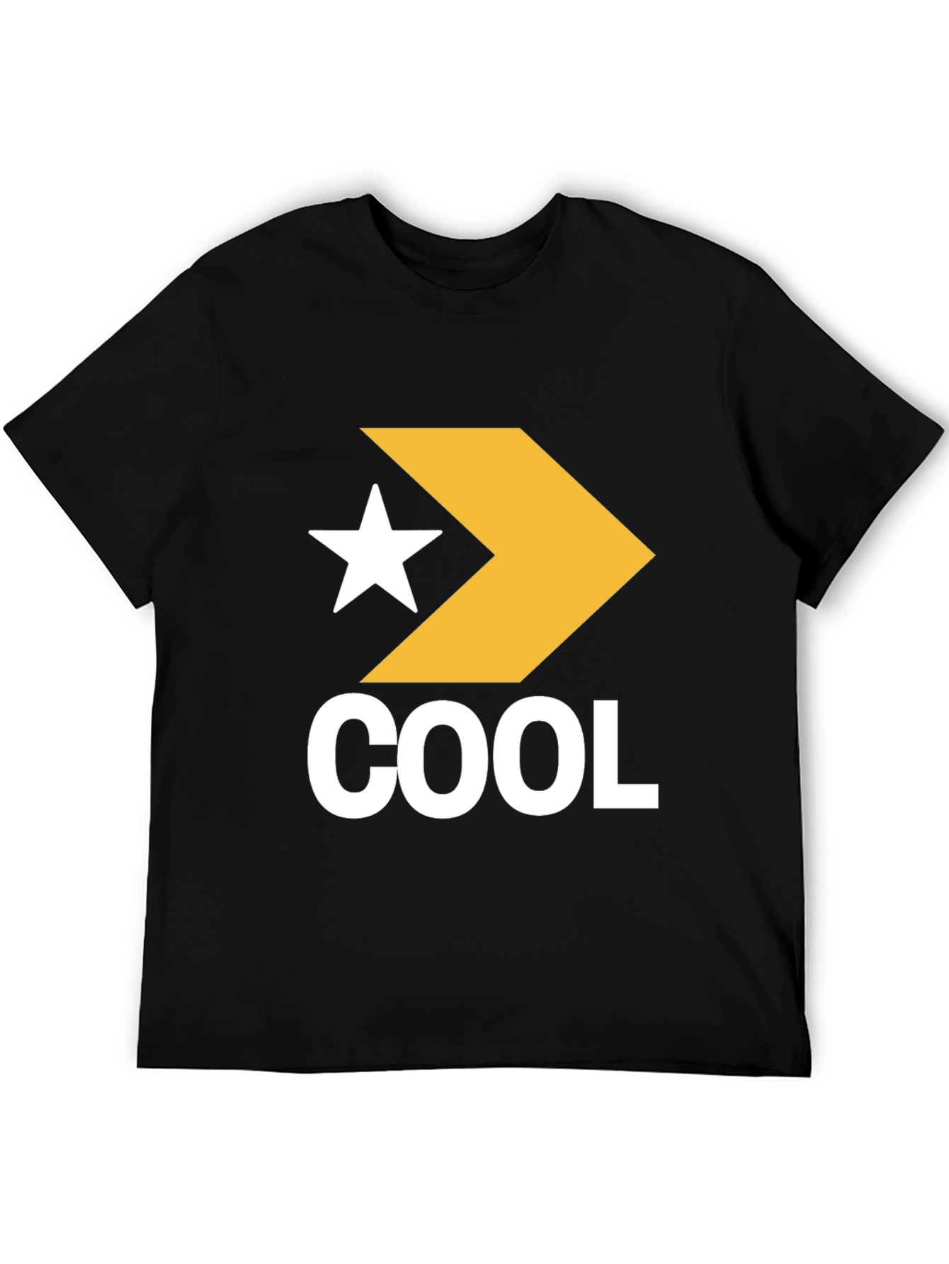 Cool Graphic Tee - Star Chevron Logo - Black