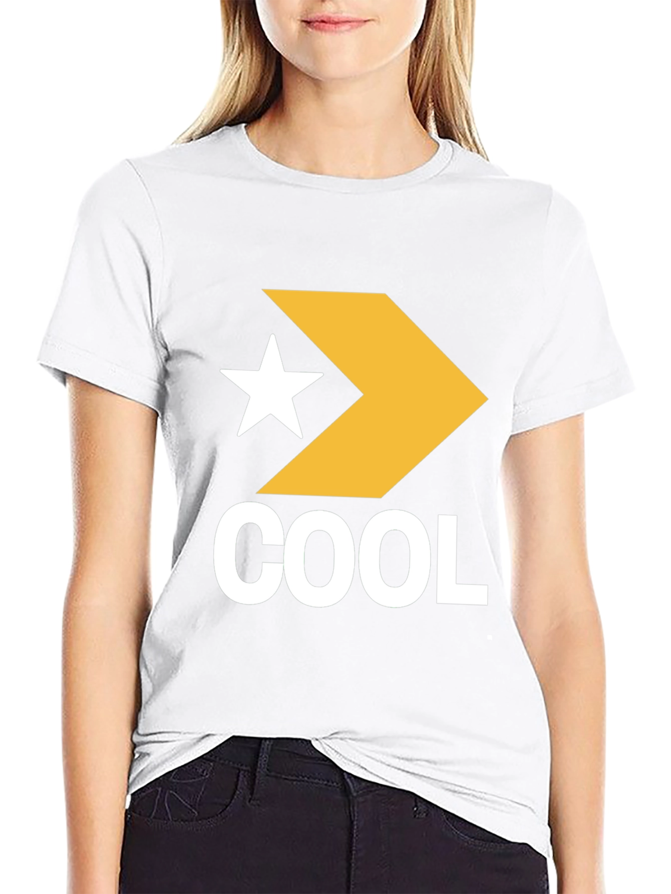 Cool Graphic Tee - Star Chevron Logo - Black
