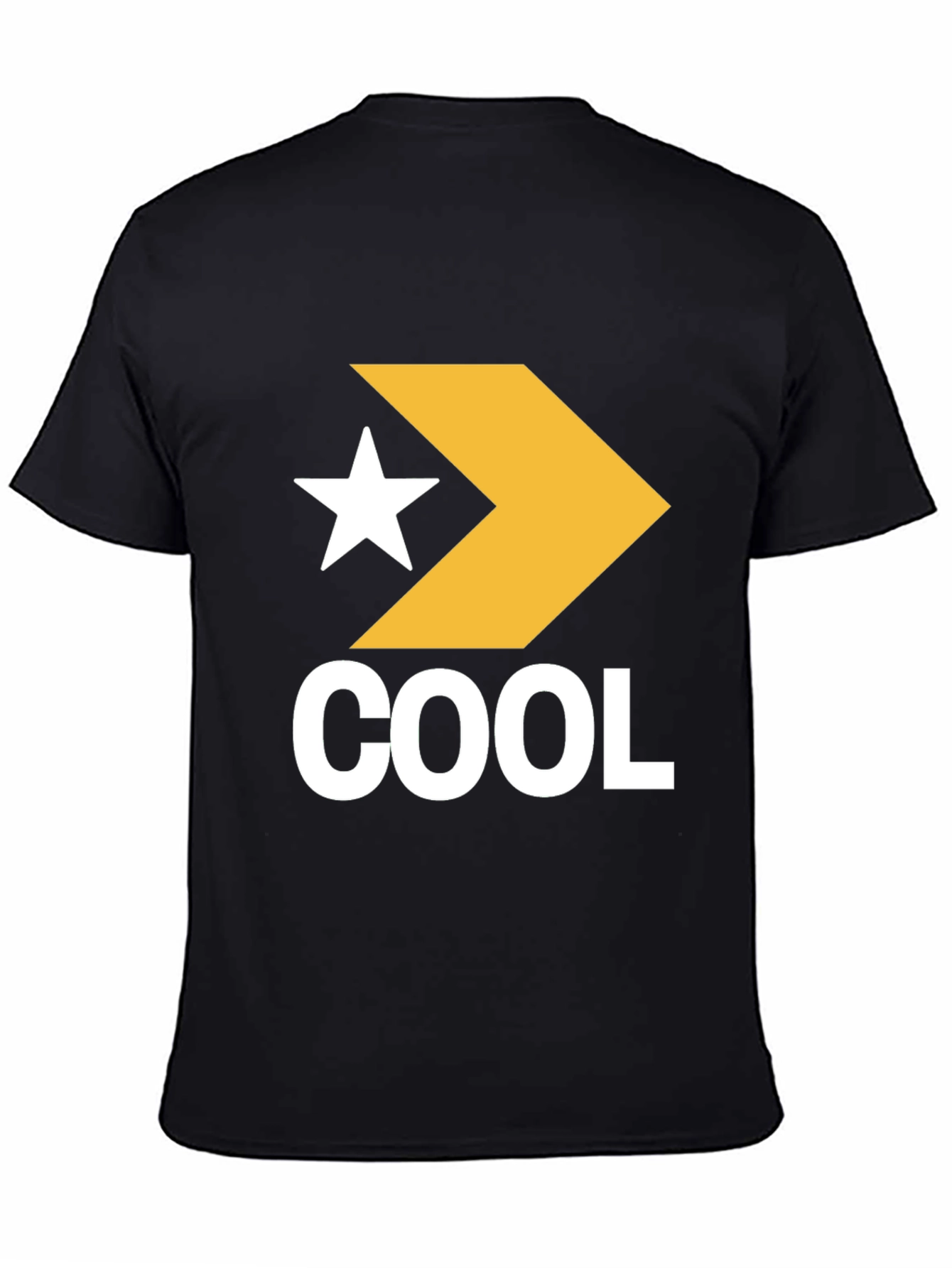 Cool Graphic Tee - Star Chevron Logo - Black