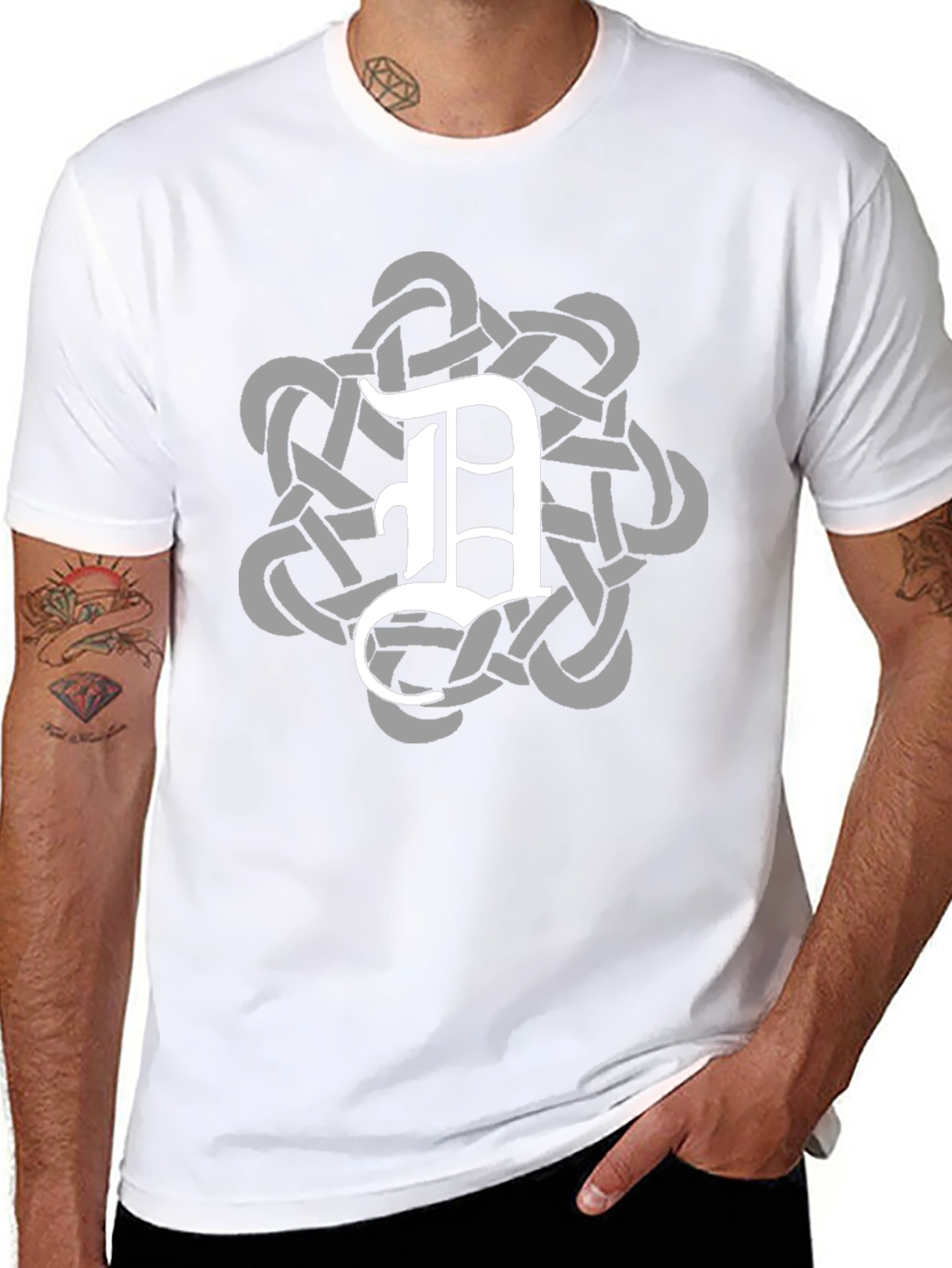 Celtic Knot D Black T-Shirt