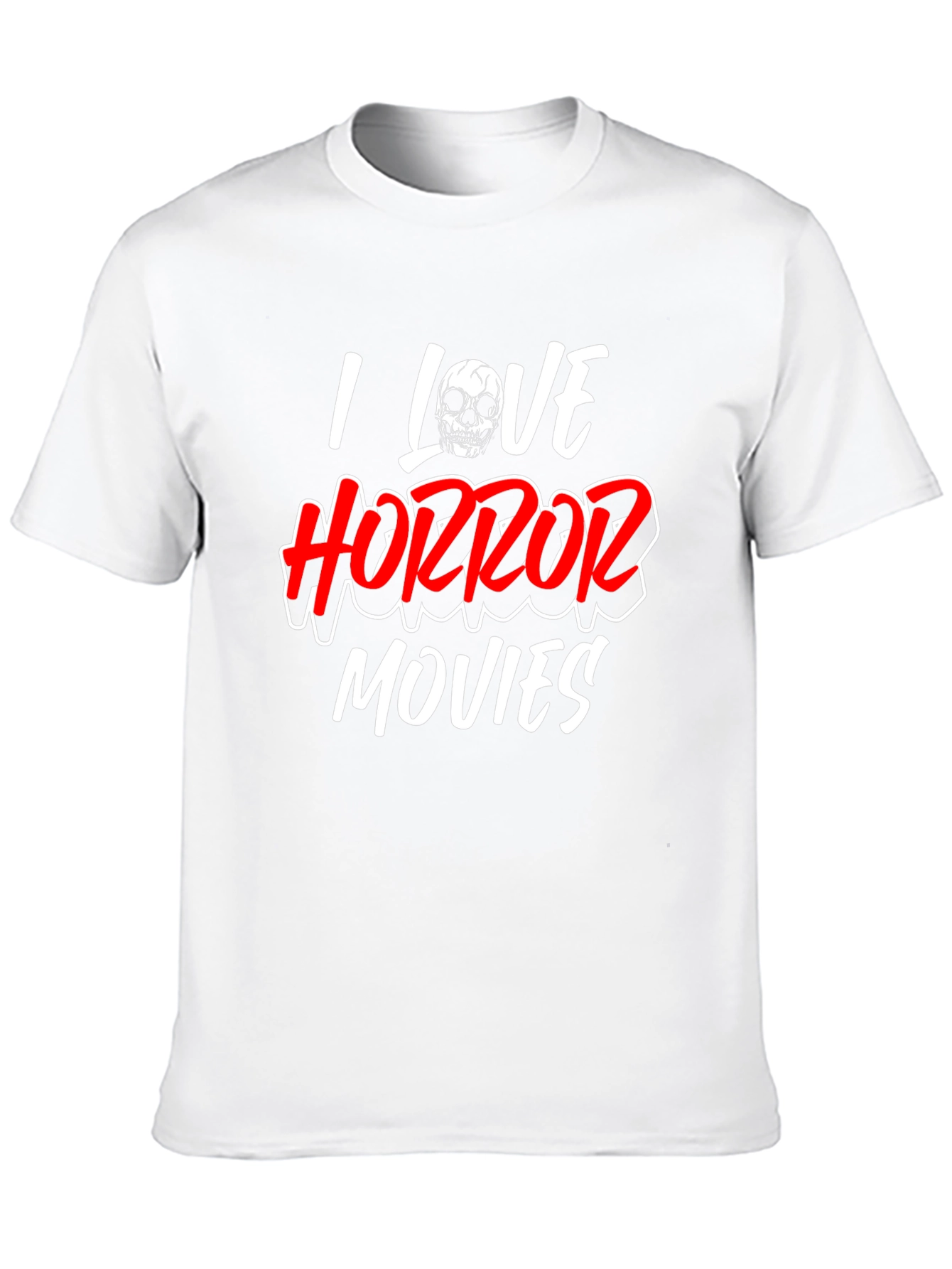 I Love Horror Movies Black T-Shirt