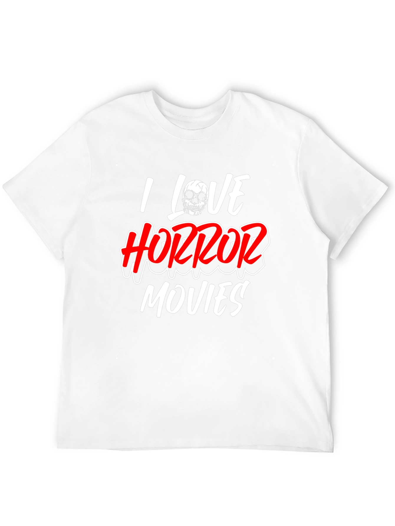 I Love Horror Movies Black T-Shirt