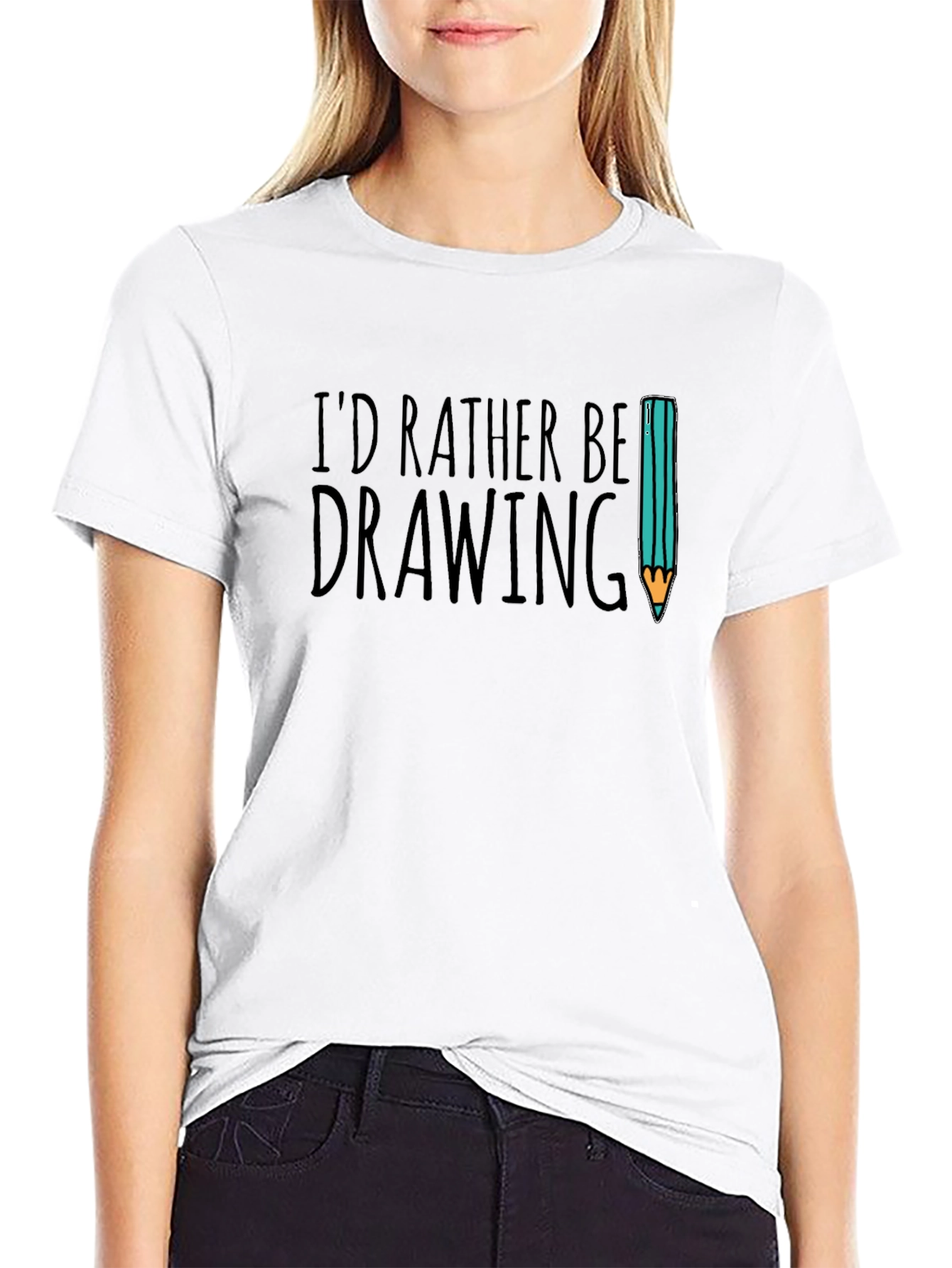 Id Rather Be Drawing Graphic Tee