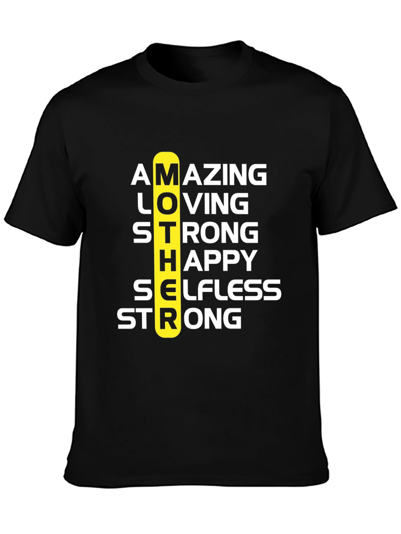 Amazing Mother Graphic Tee - Black Cotton T-Shirt