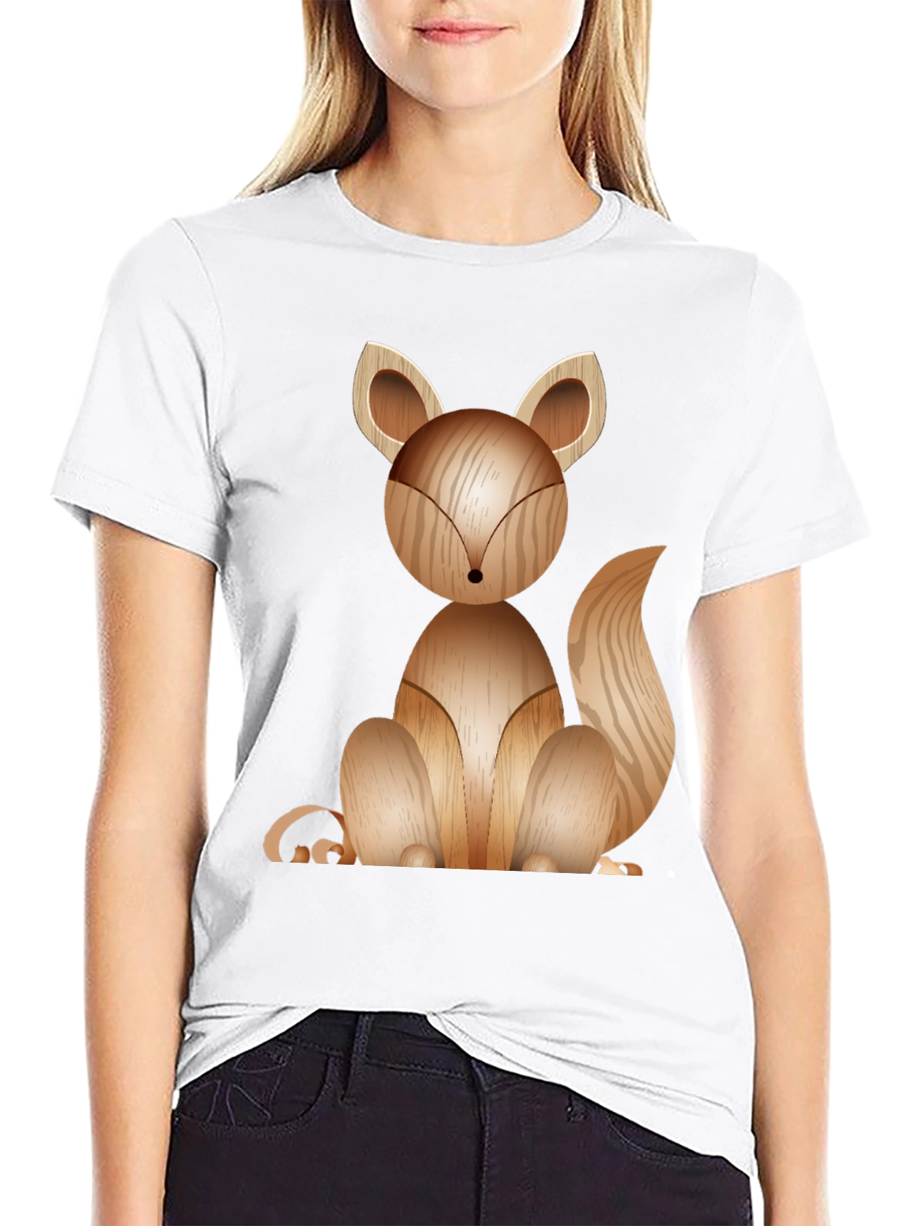 Wooden Fox Graphic Tee - Stylish Casual Wear