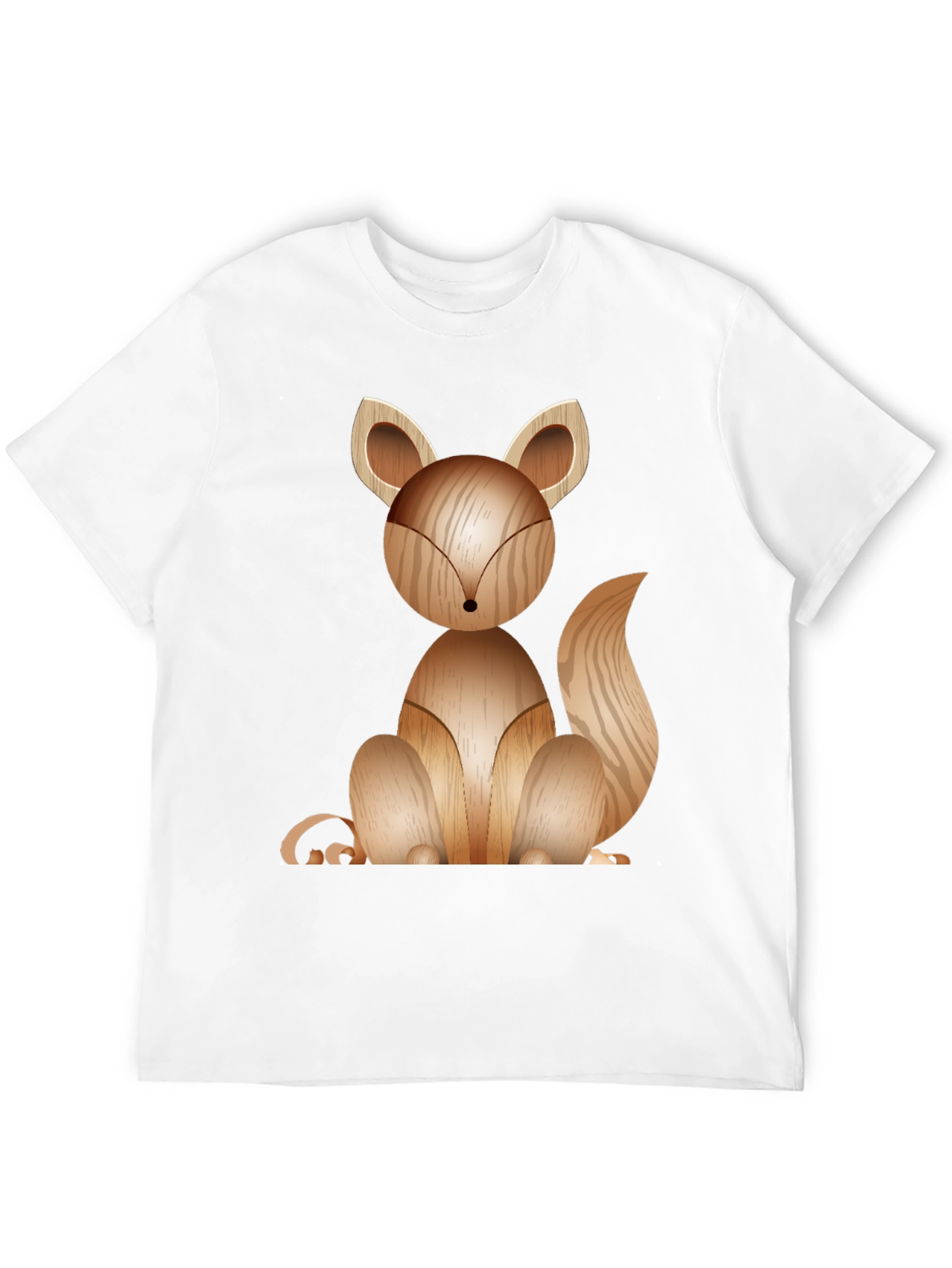 Wooden Fox Graphic Tee - Stylish Casual Wear