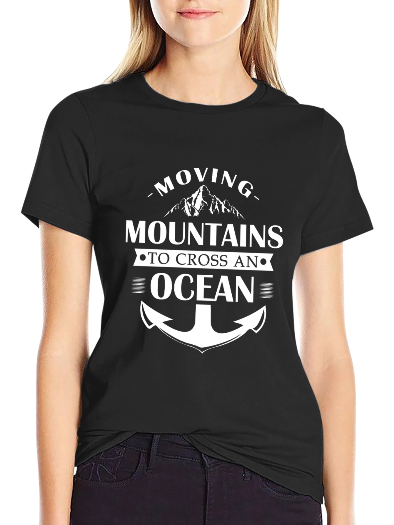 Moving Mountains Anchor T-Shirt - Black