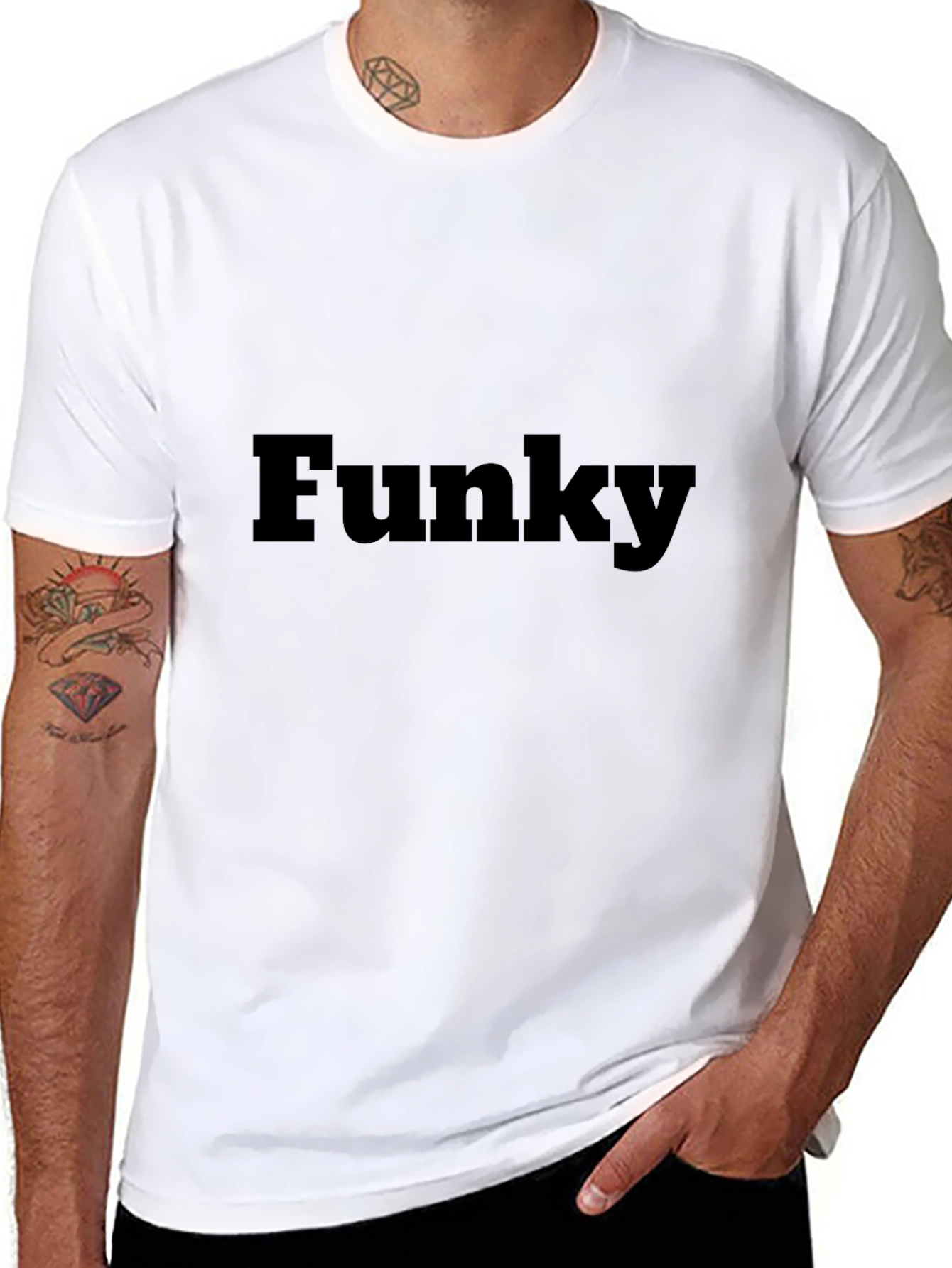 Funky Graphic Print Black T-Shirt