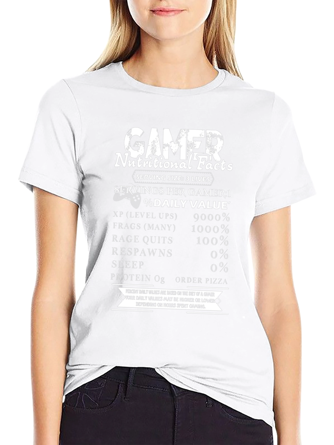 Gamer Nutritional Facts Novelty T-Shirt