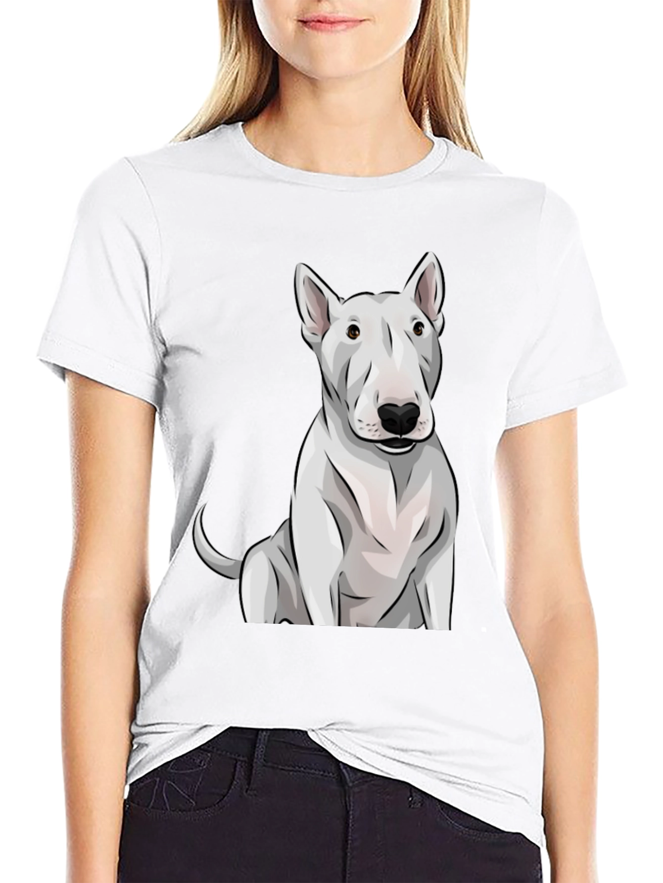 Bull Terrier Graphic Print T-Shirt