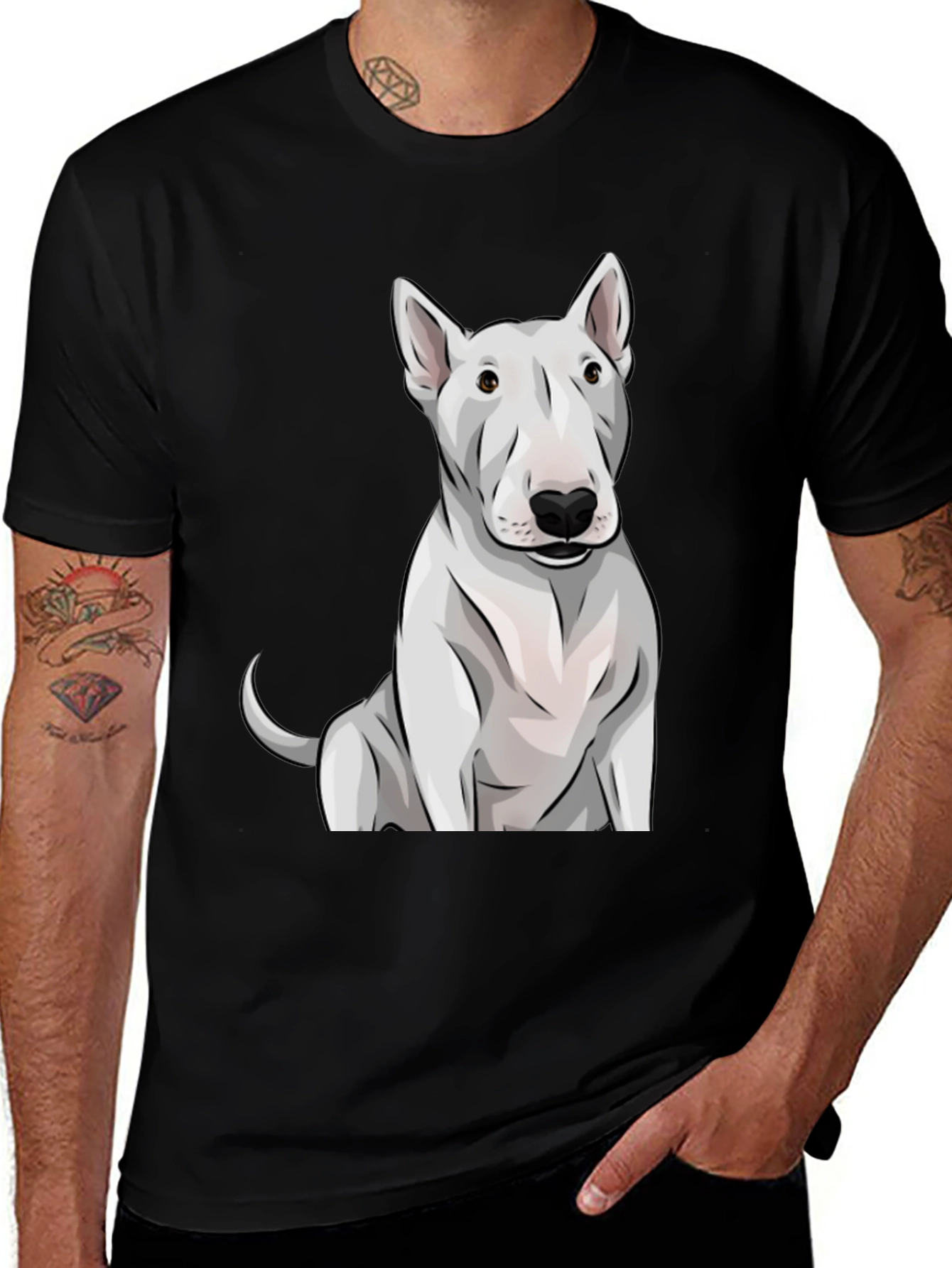 Bull Terrier Graphic Print T-Shirt