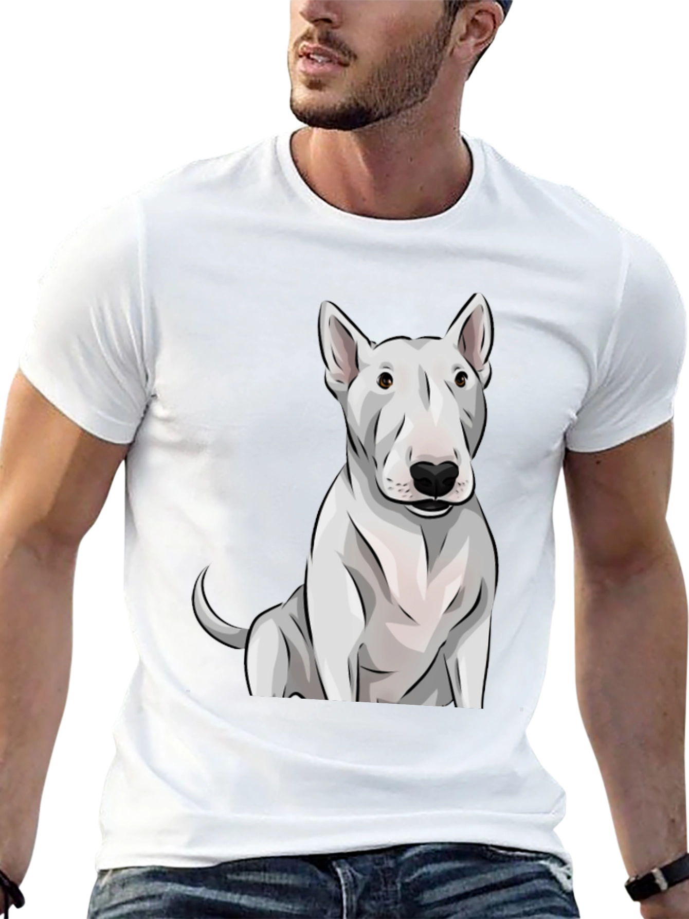 Bull Terrier Graphic Print T-Shirt