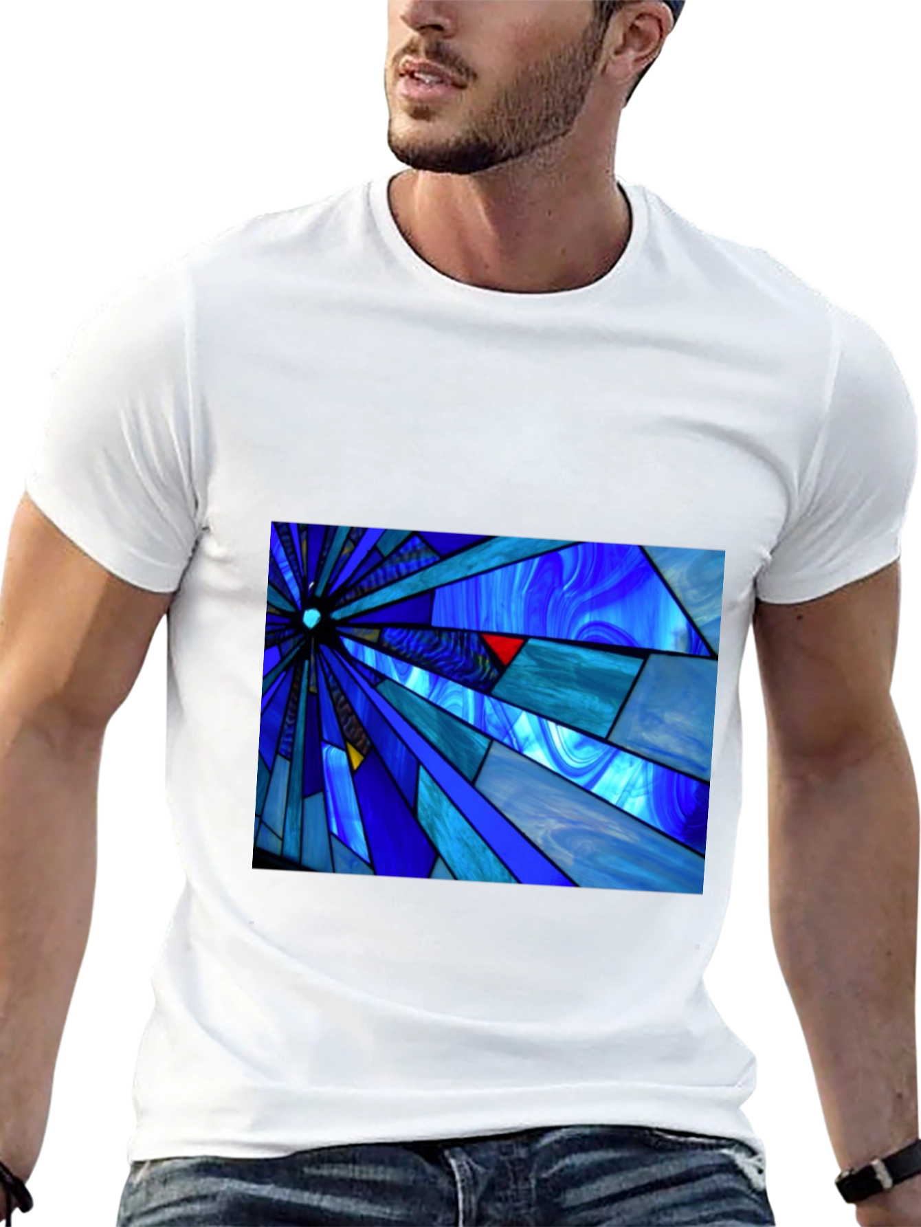 Abstract Stained Glass Graphic Tee