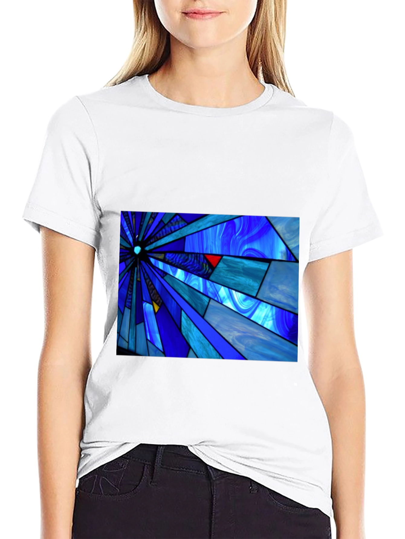 Abstract Stained Glass Graphic Tee