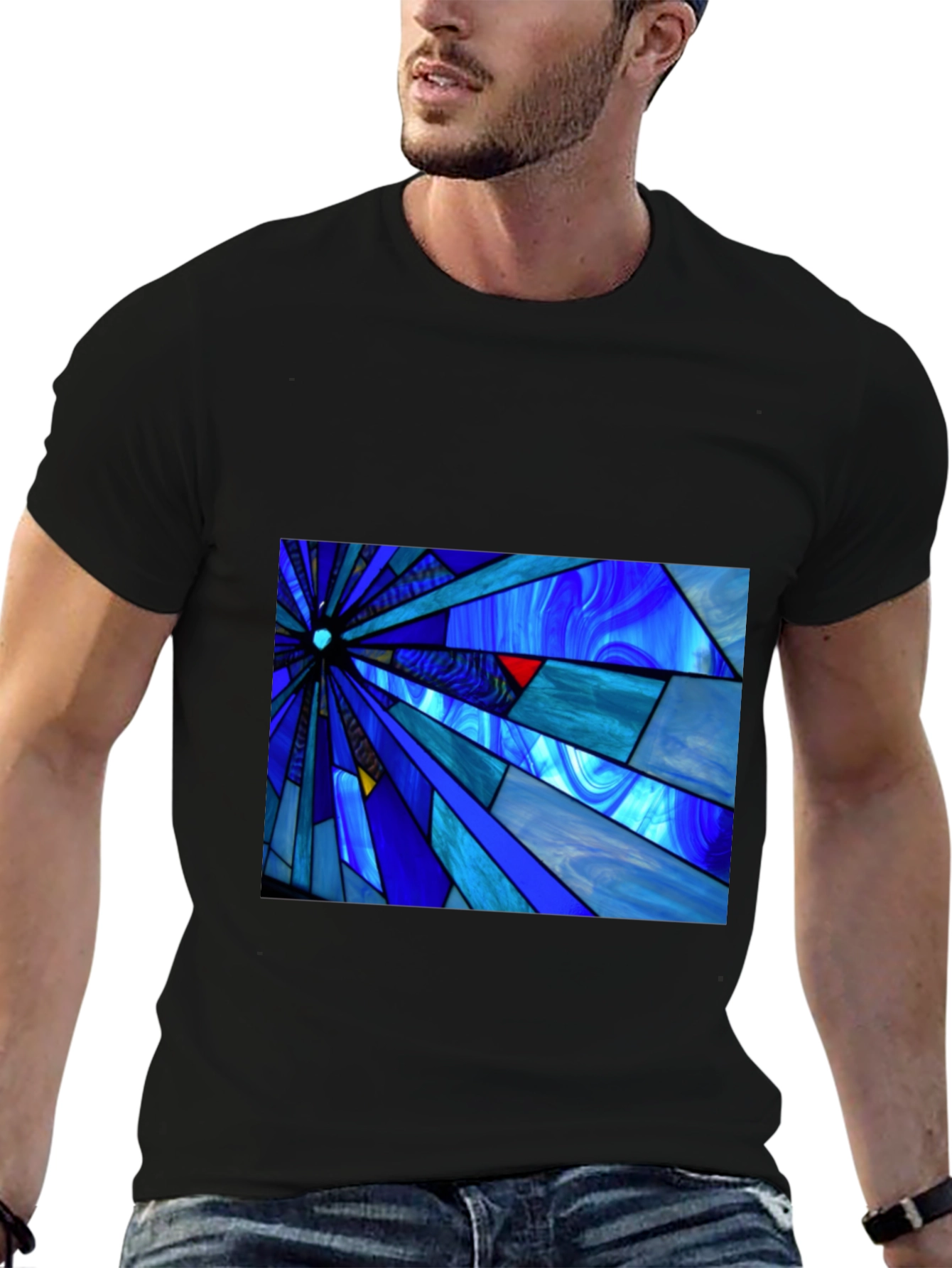 Abstract Stained Glass Graphic Tee