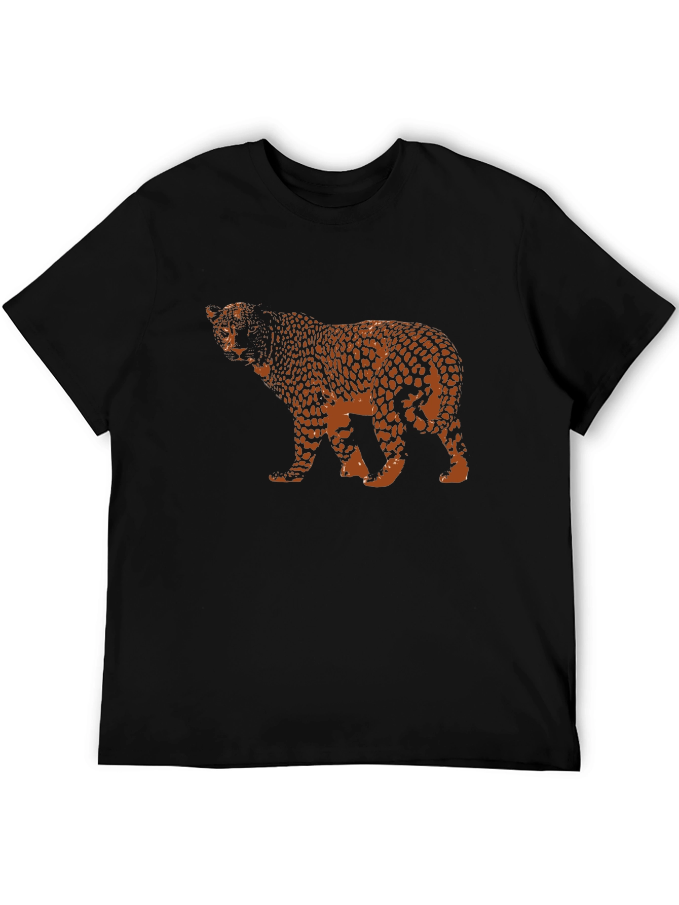 Leopard Print Black T-Shirt