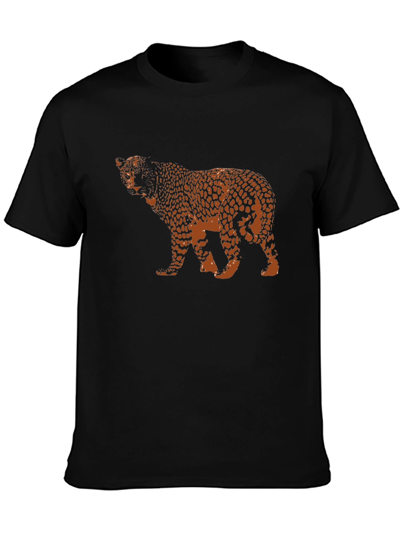 Leopard Print Black T-Shirt