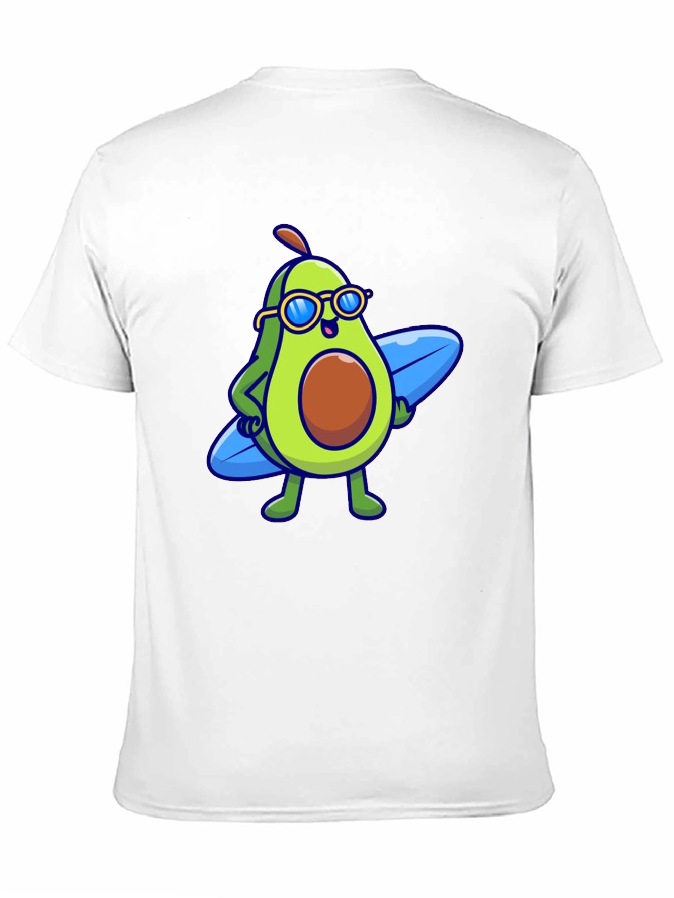 Cool Avocado Surfer Graphic Tee - Black