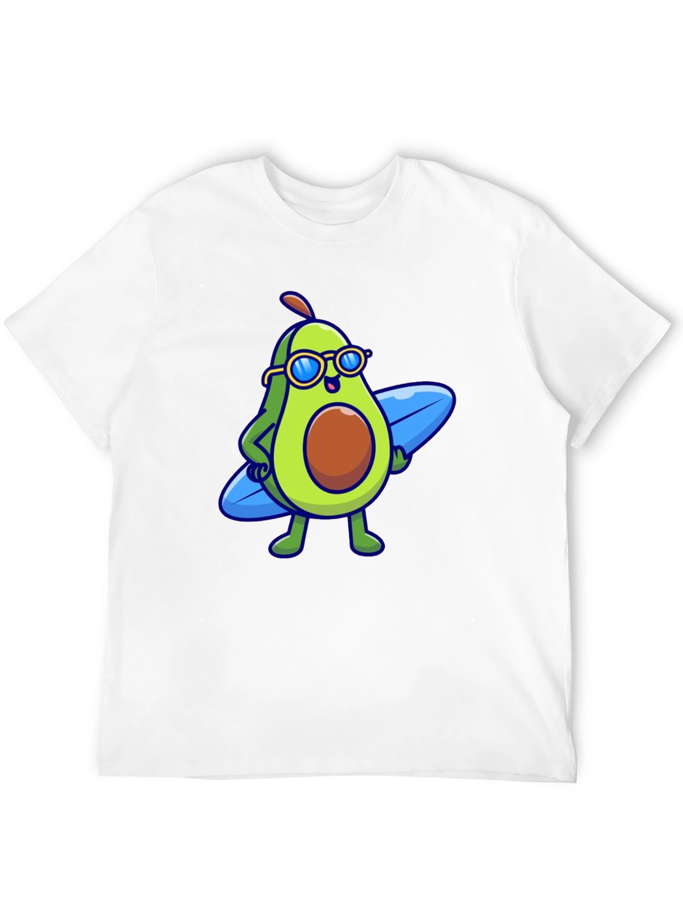Cool Avocado Surfer Graphic Tee - Black
