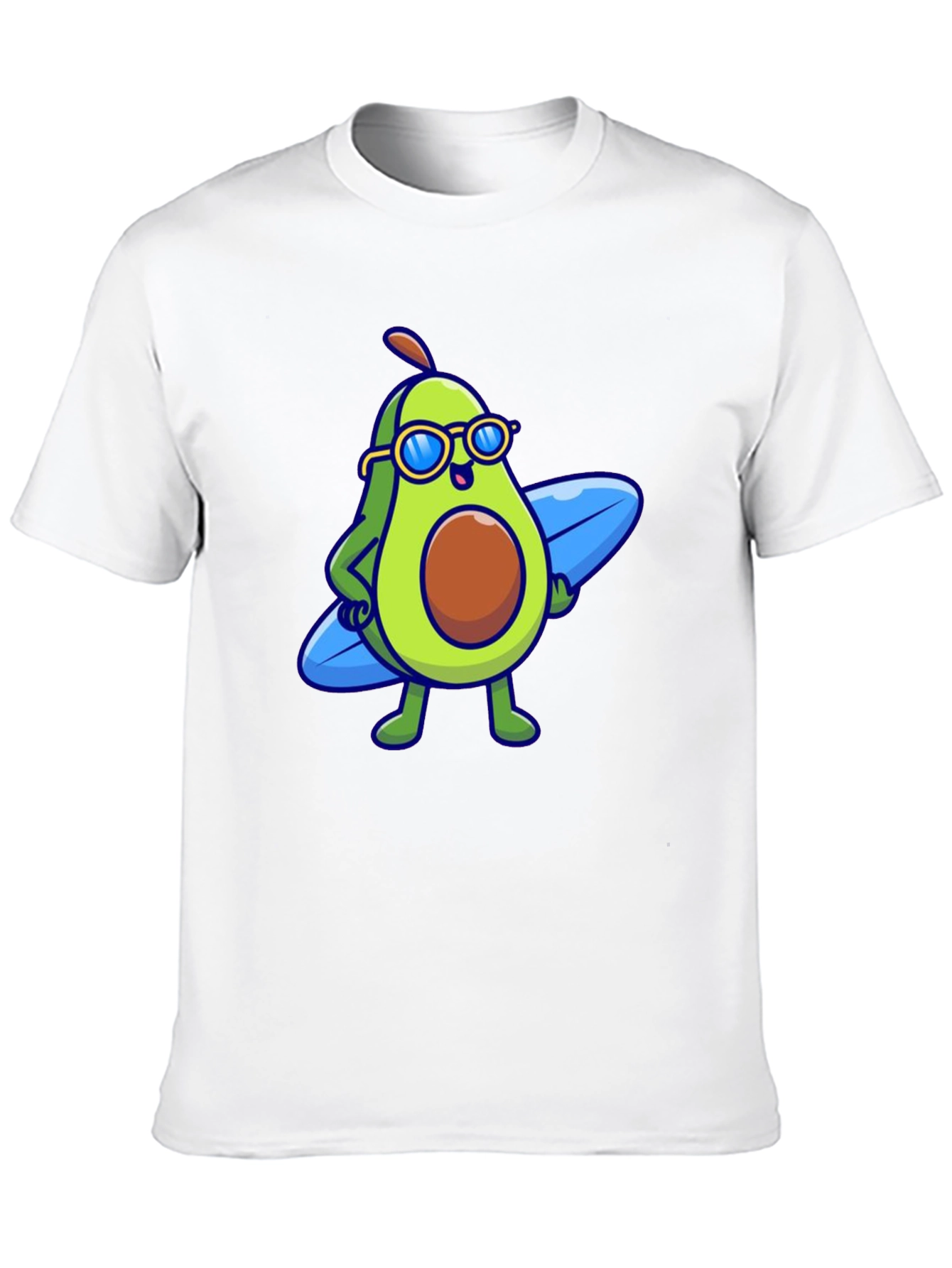 Cool Avocado Surfer Graphic Tee - Black