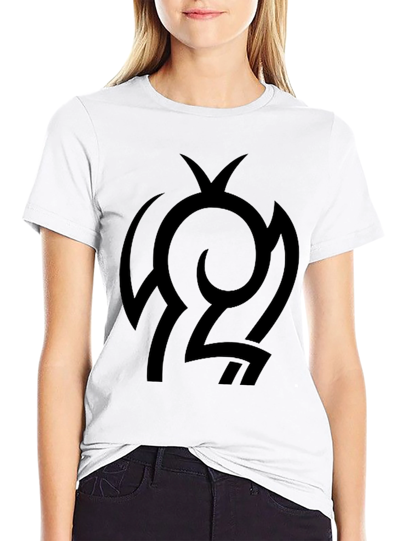Abstract Graphic Black T-Shirt
