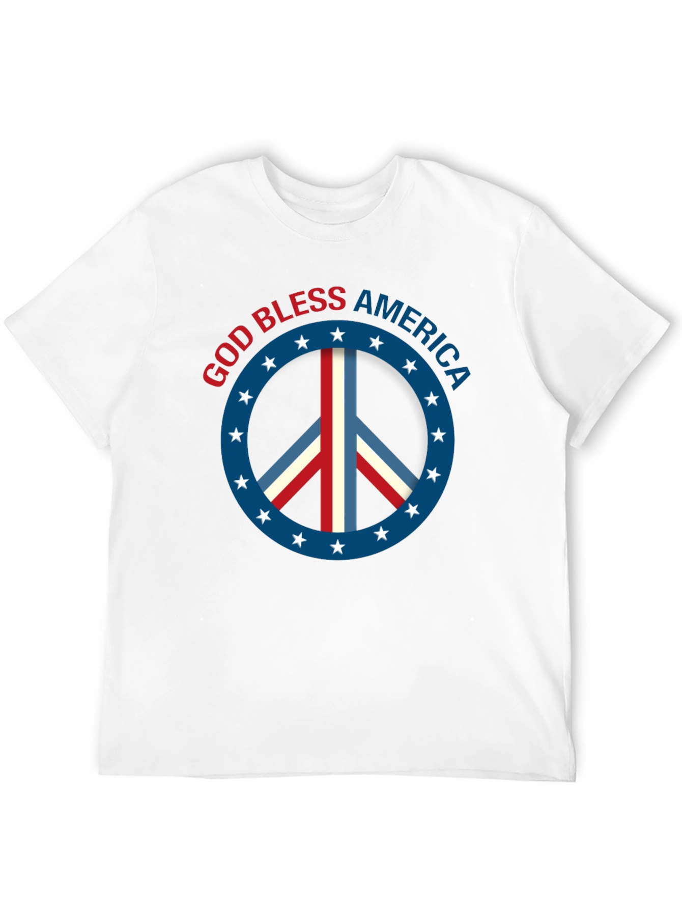 God Bless America Patriotic Peace Sign T-Shirt