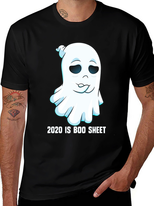 2020 is Boo Sheet Halloween T-Shirt - Mens Black Tee