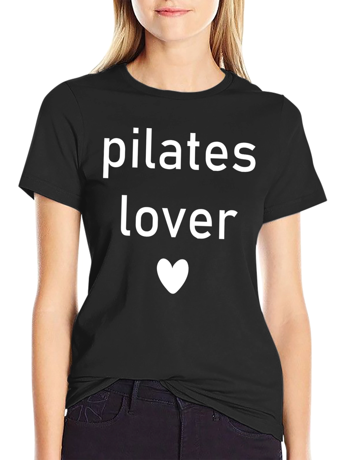 Pilates Lover Black T-Shirt