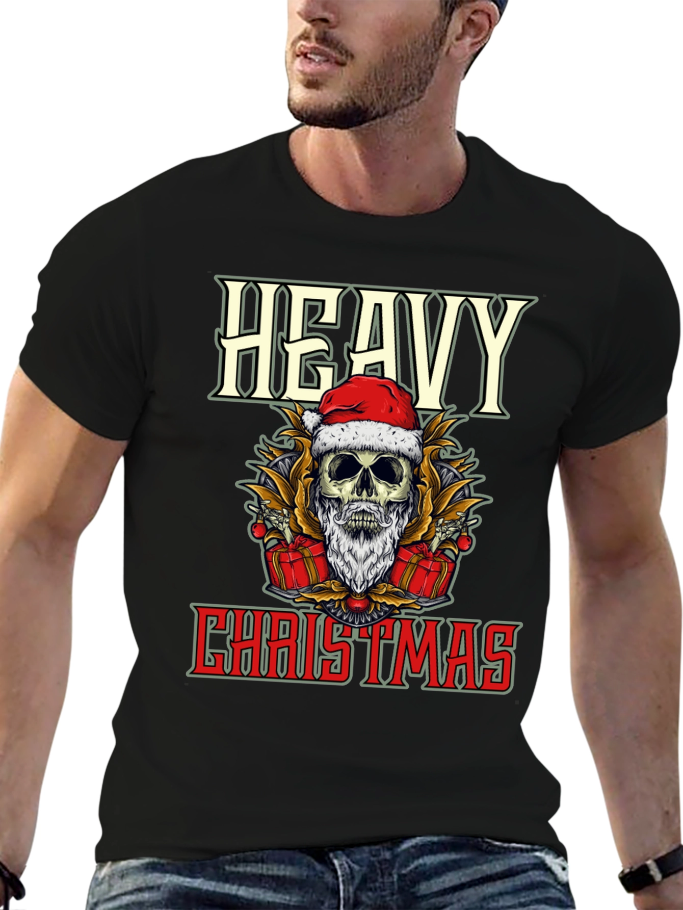 Heavy Christmas Skeleton T-Shirt