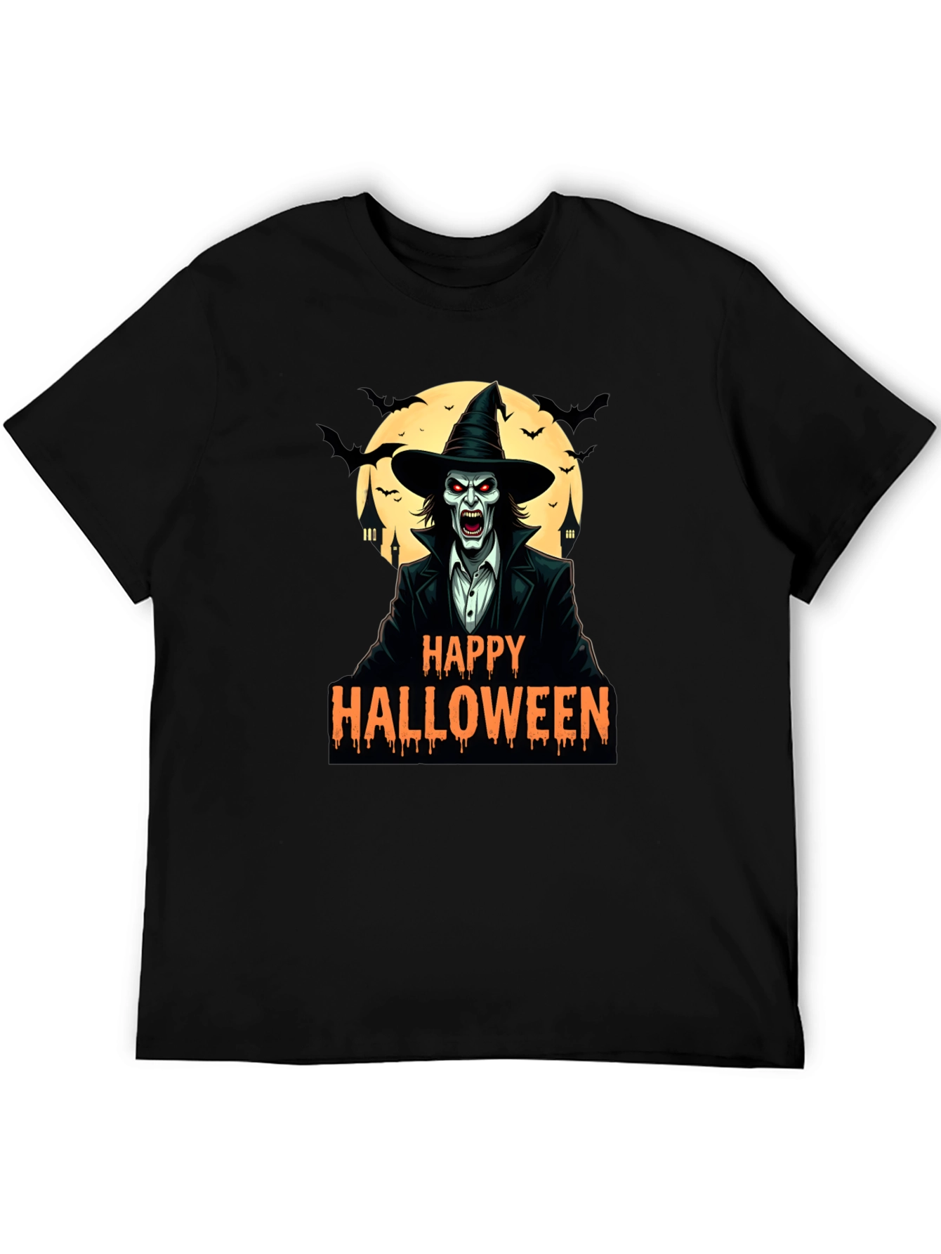 Happy Halloween T-Shirt - Spooky Witch Design