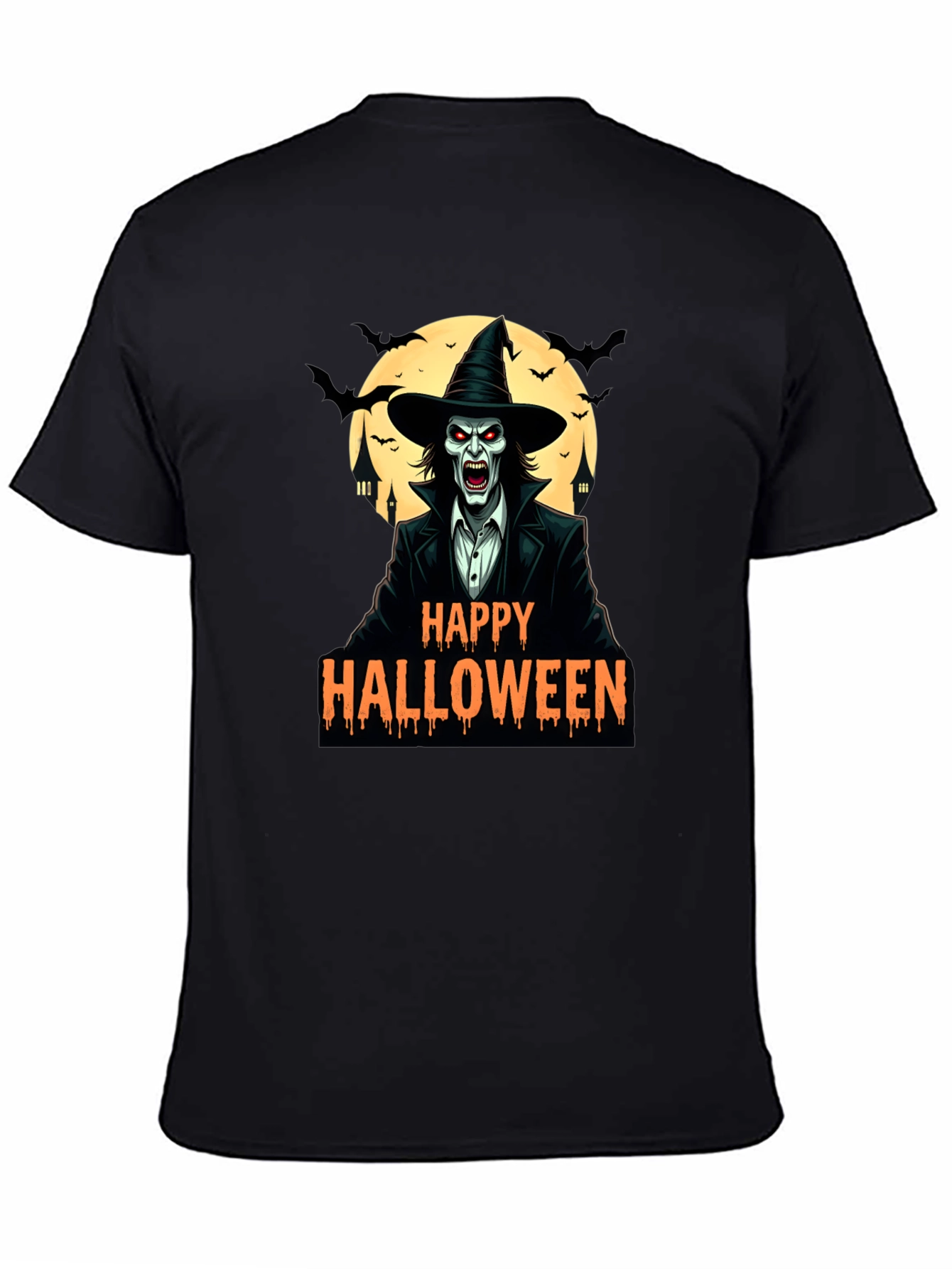 Happy Halloween T-Shirt - Spooky Witch Design
