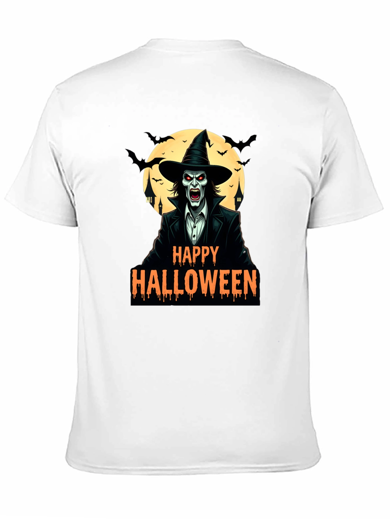 Happy Halloween T-Shirt - Spooky Witch Design