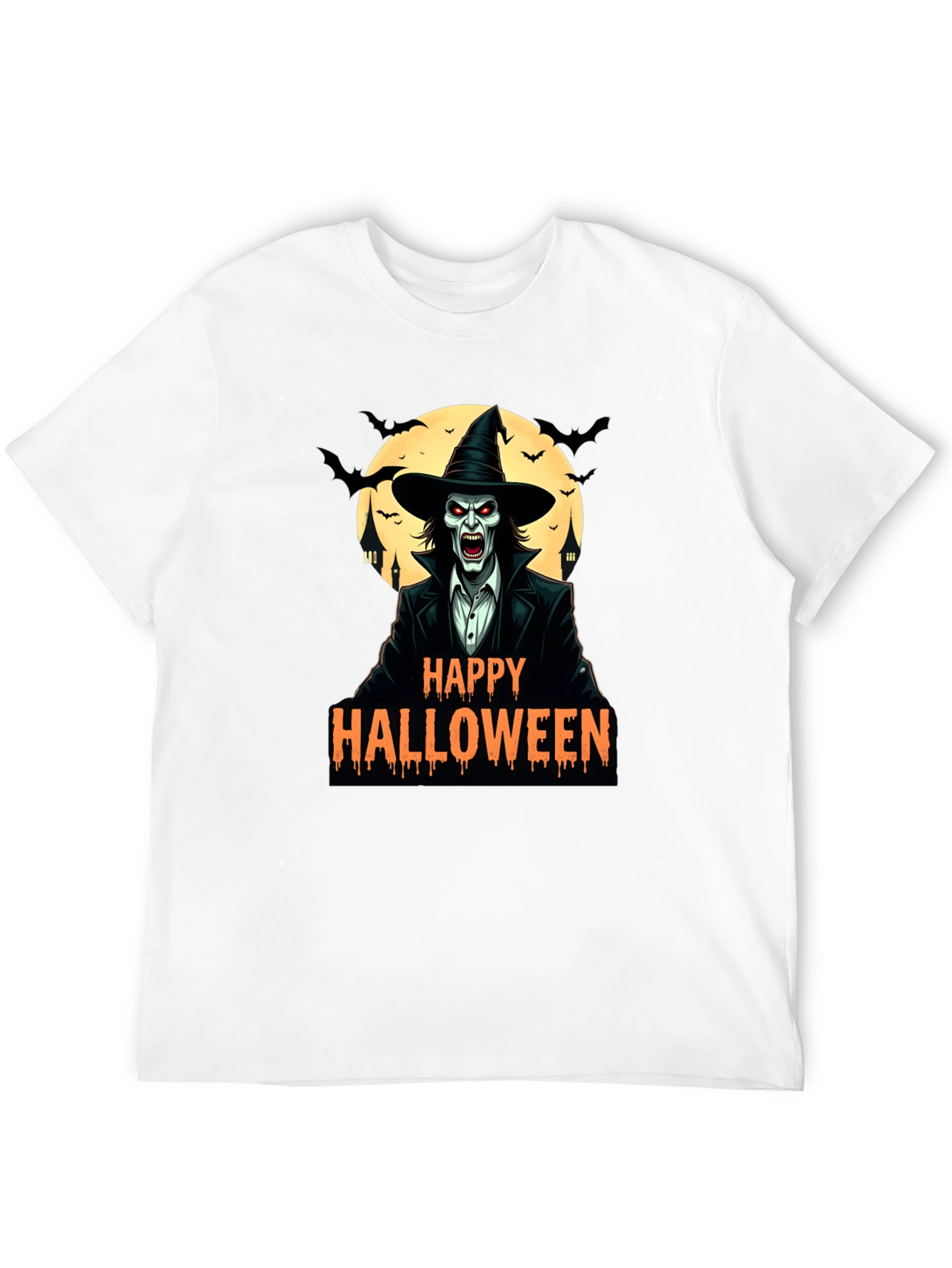 Happy Halloween T-Shirt - Spooky Witch Design