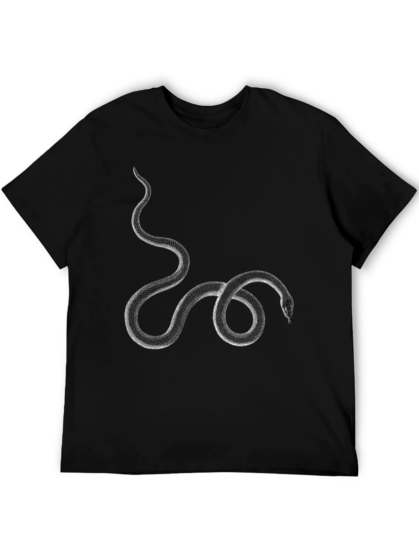 Black T-Shirt with Snake Graphic