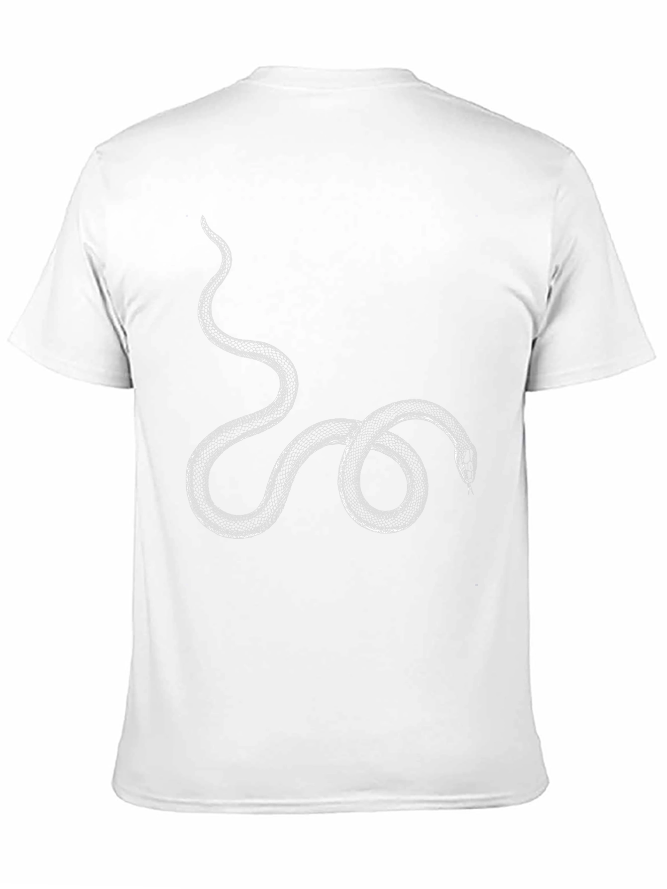 Black T-Shirt with Snake Graphic