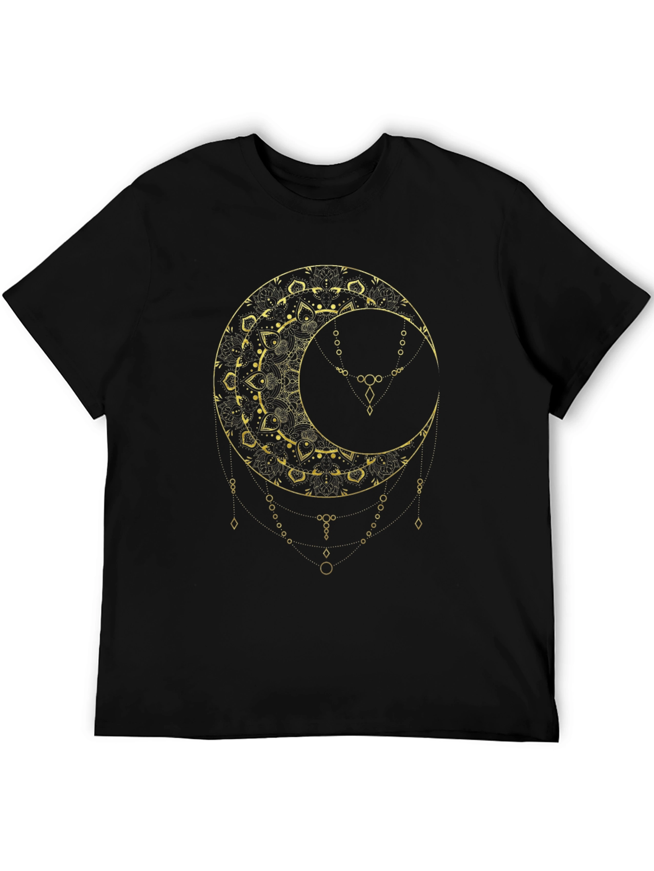 Celestial Moon Graphic Tee - Stylish Black T-Shirt