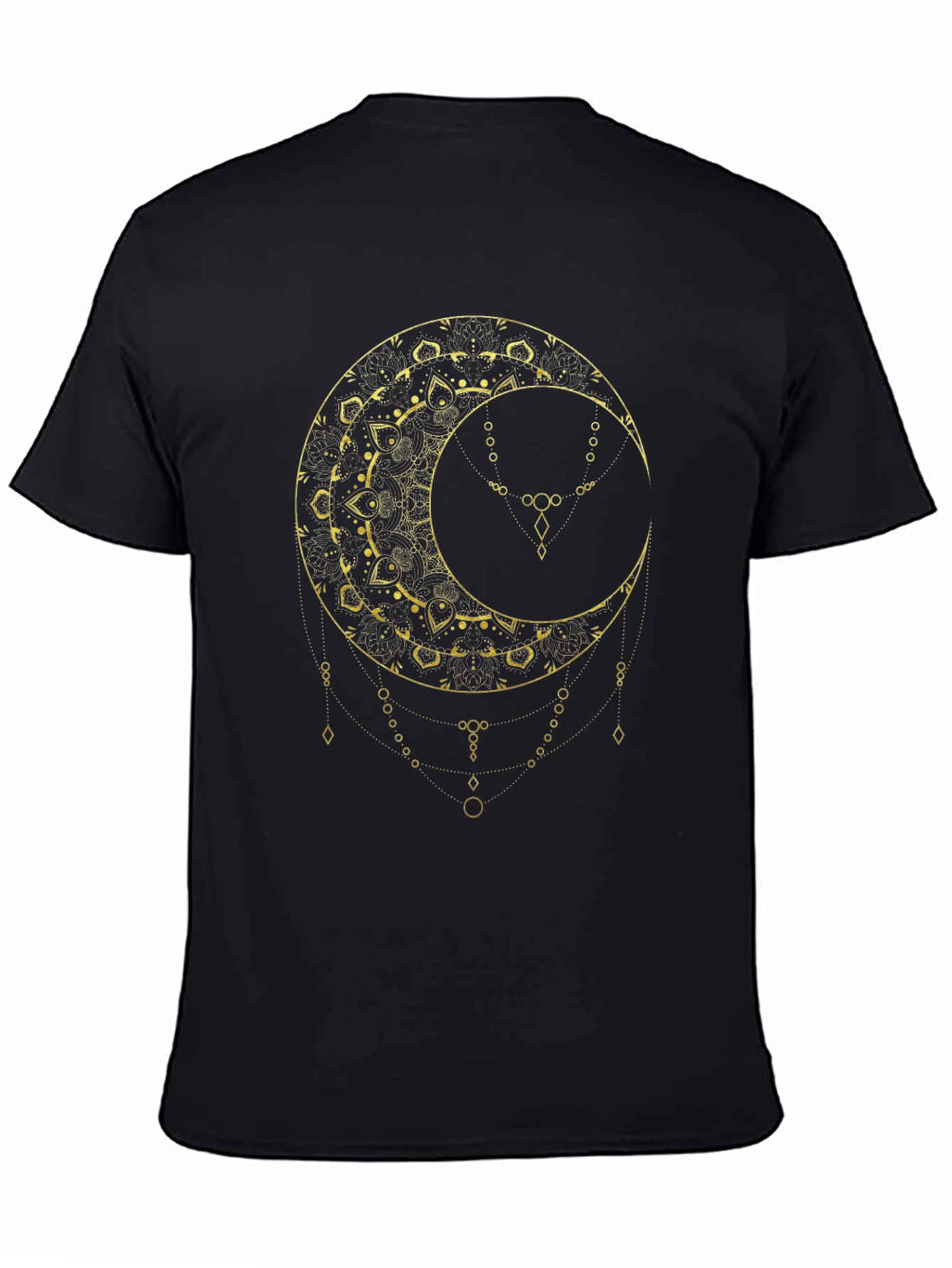 Celestial Moon Graphic Tee - Stylish Black T-Shirt