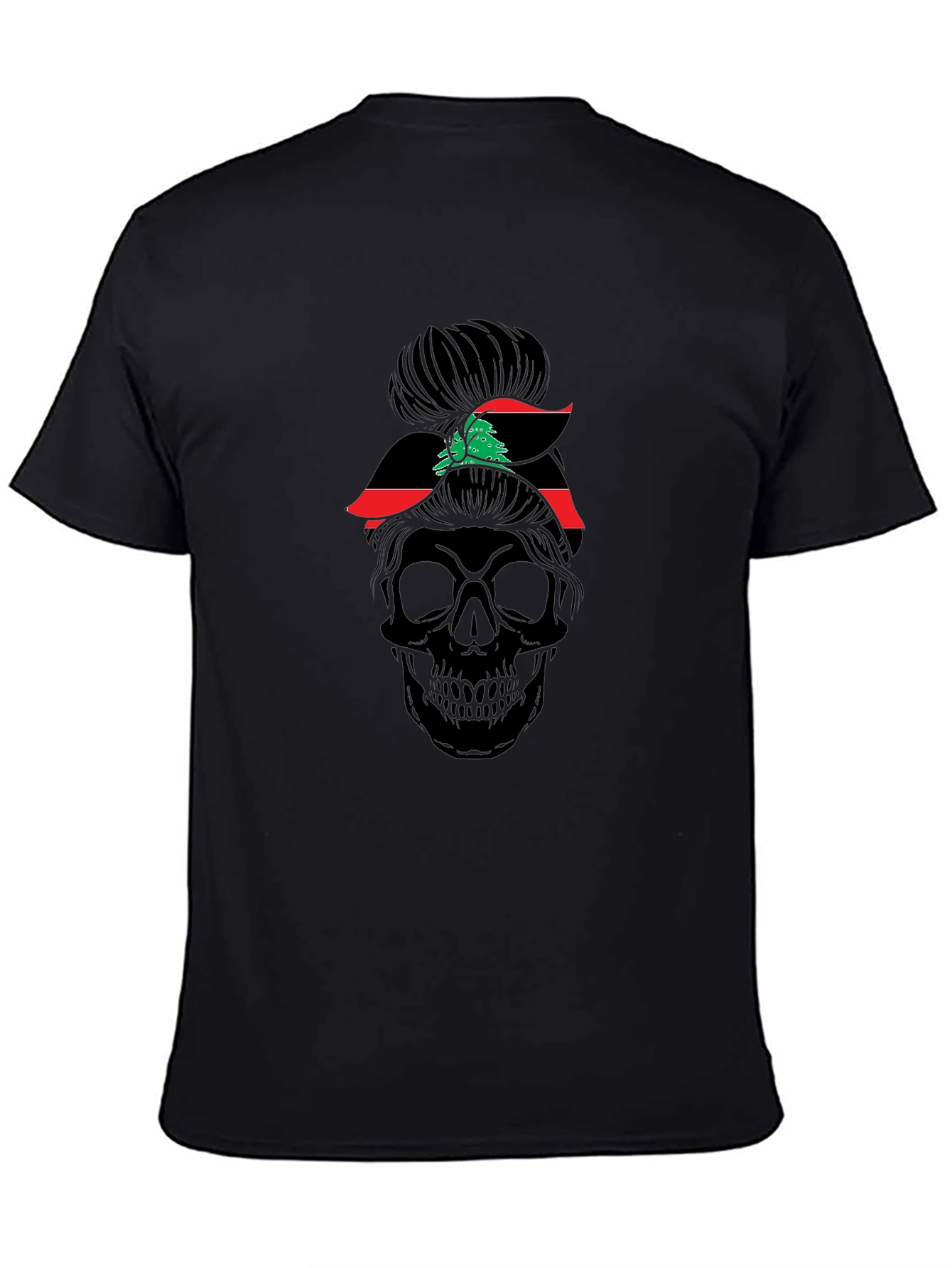 Skull Messy Bun T-Shirt