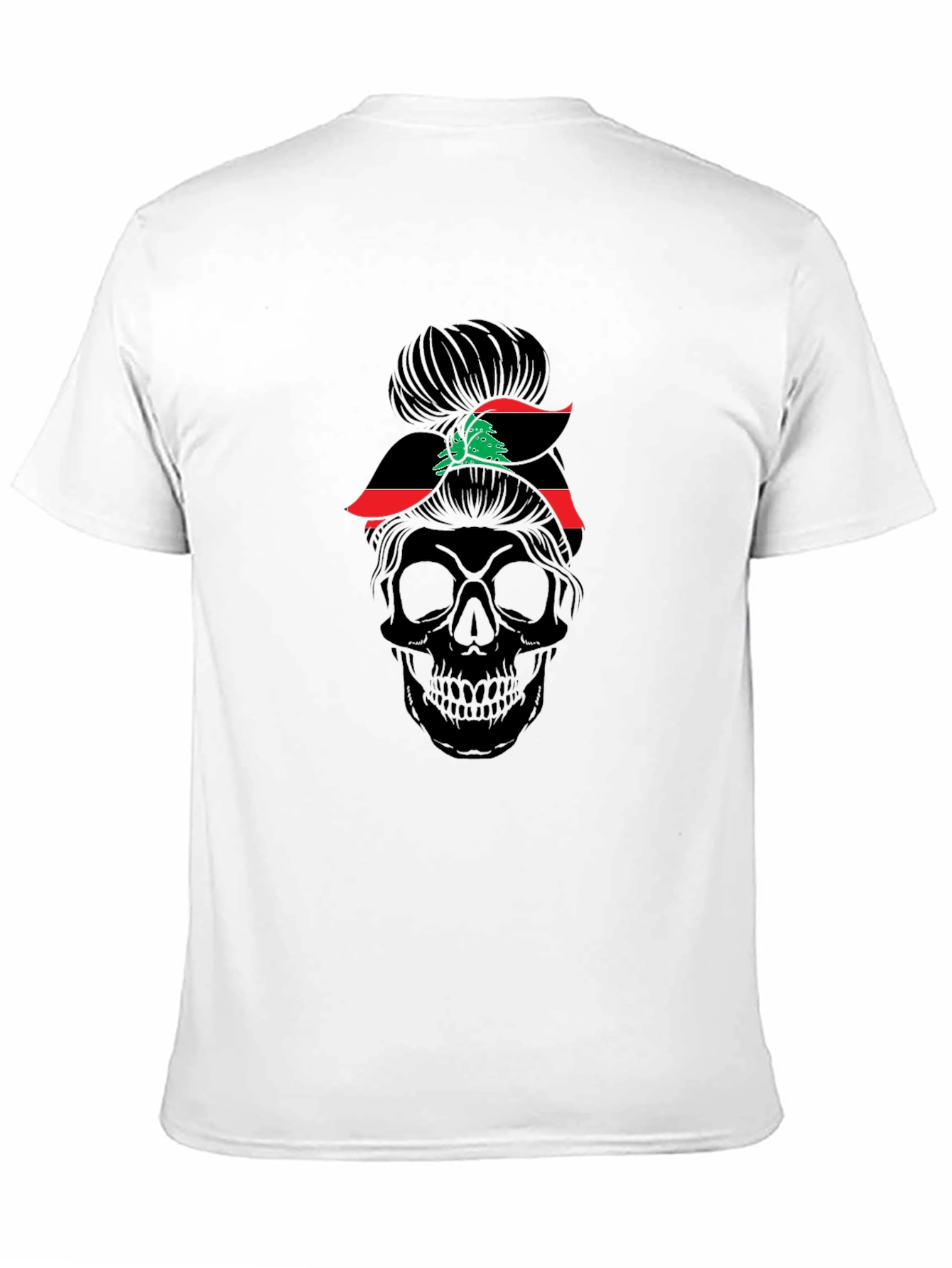 Skull Messy Bun T-Shirt