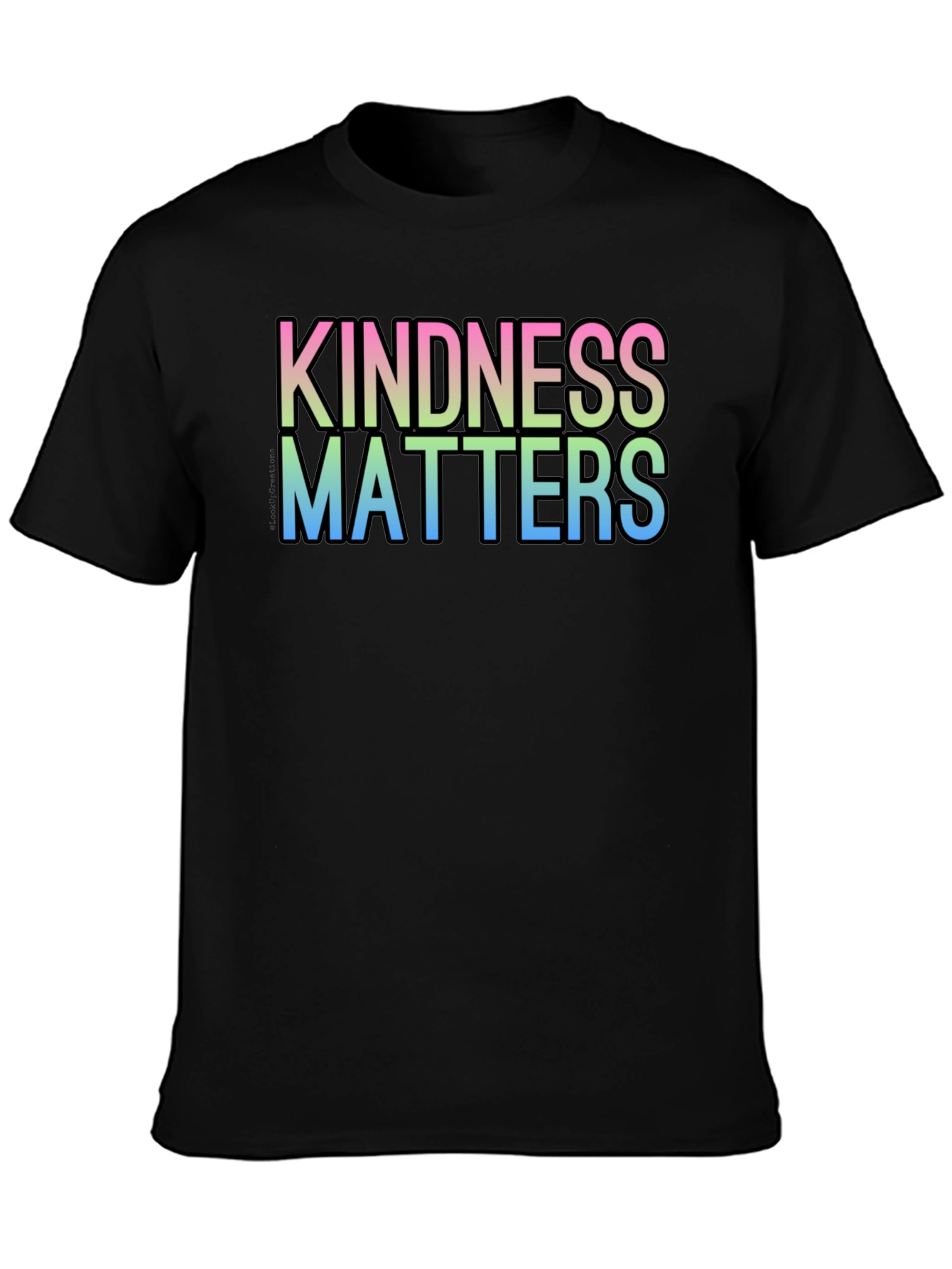 Kindness Matters Gradient T-Shirt - Black