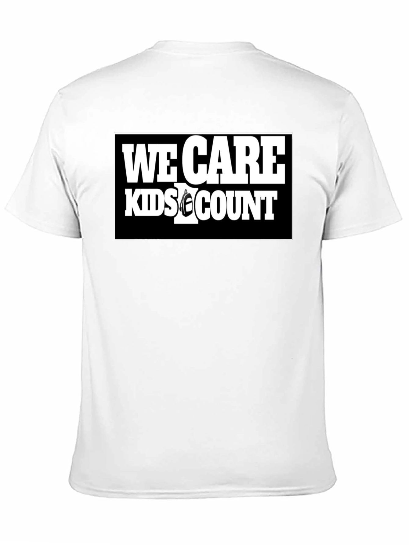 We Care Kids Count Black T-Shirt