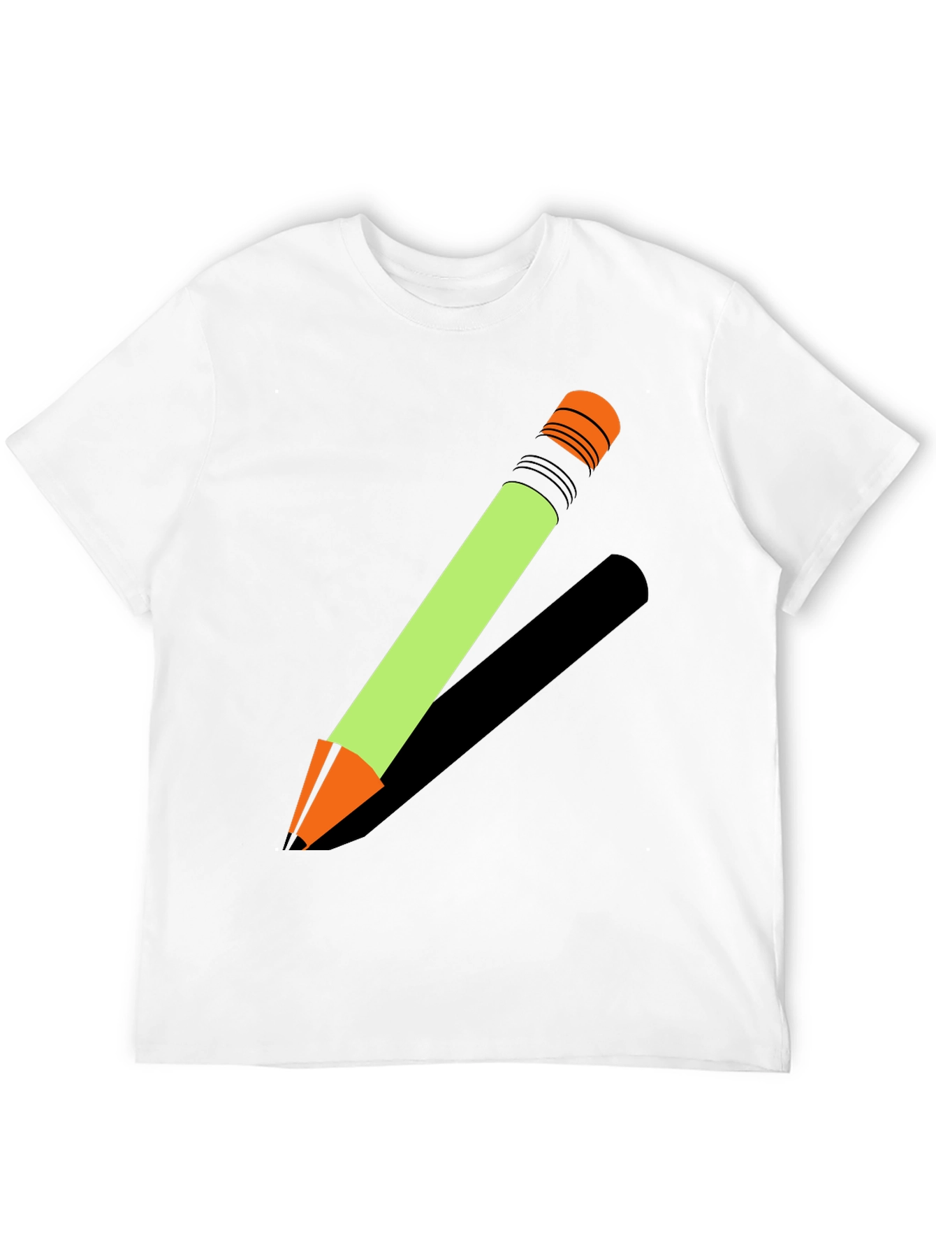 Pencil Graphic Tee - Black Cotton T-Shirt